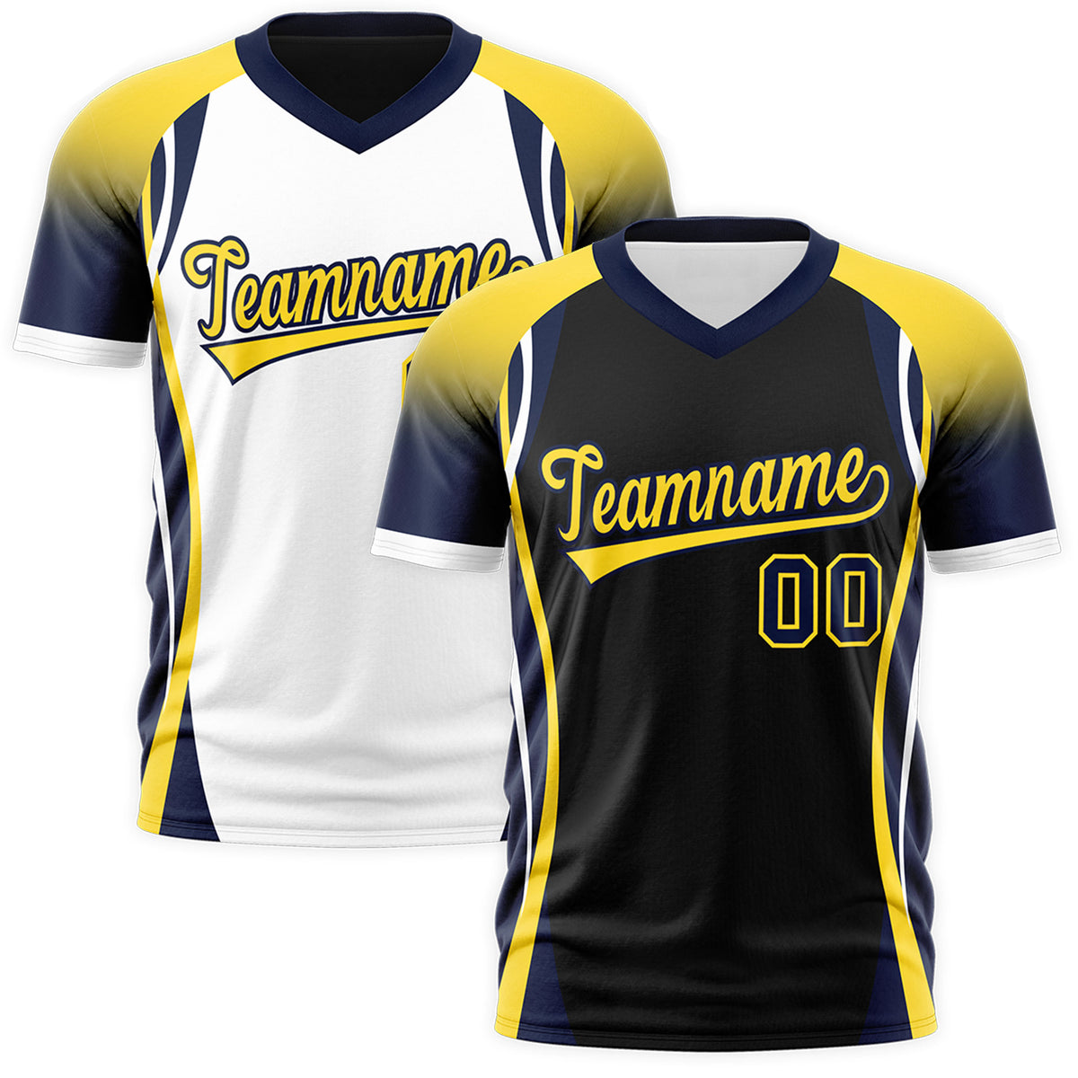Custom Black Gold Navy Reversible Breathable T-shirt| KXKSHOP