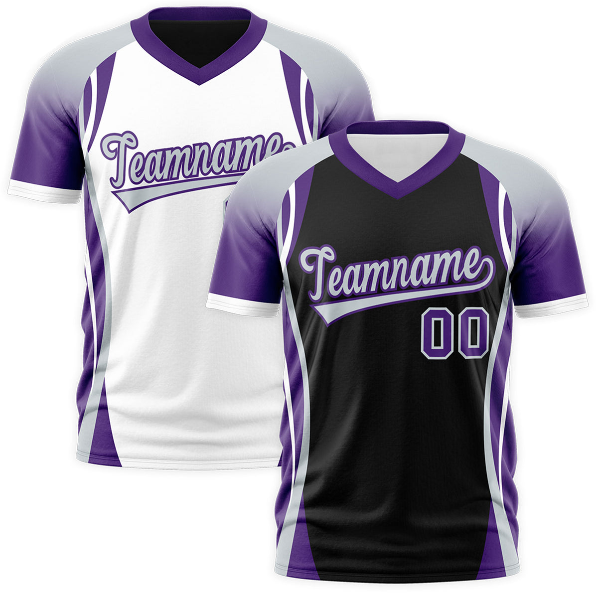Custom Black Gray Purple Reversible Breathable T-shirt| KXKSHOP