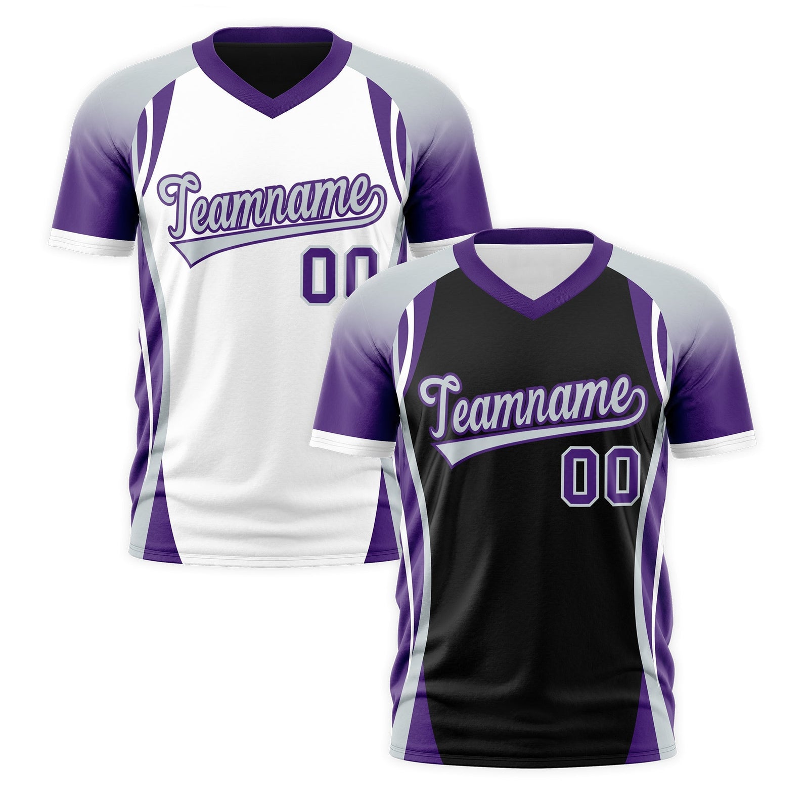 Custom Black Gray Purple Reversible Breathable T-shirt| KXKSHOP
