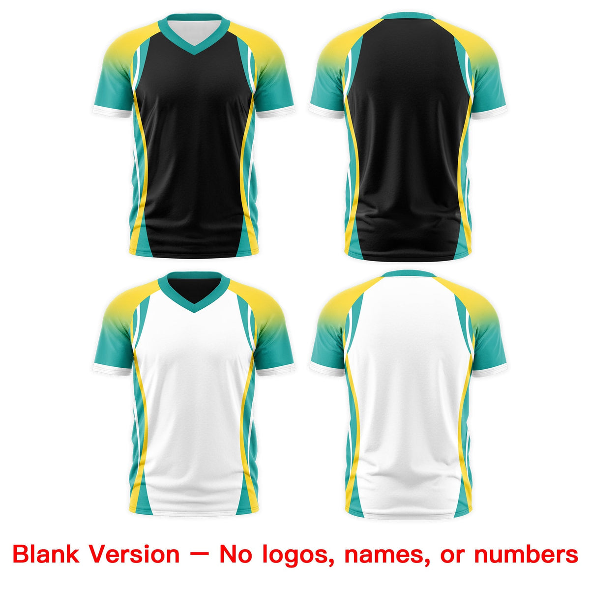 Custom Black Gold Aqua Reversible Breathable T-shirt| KXKSHOP