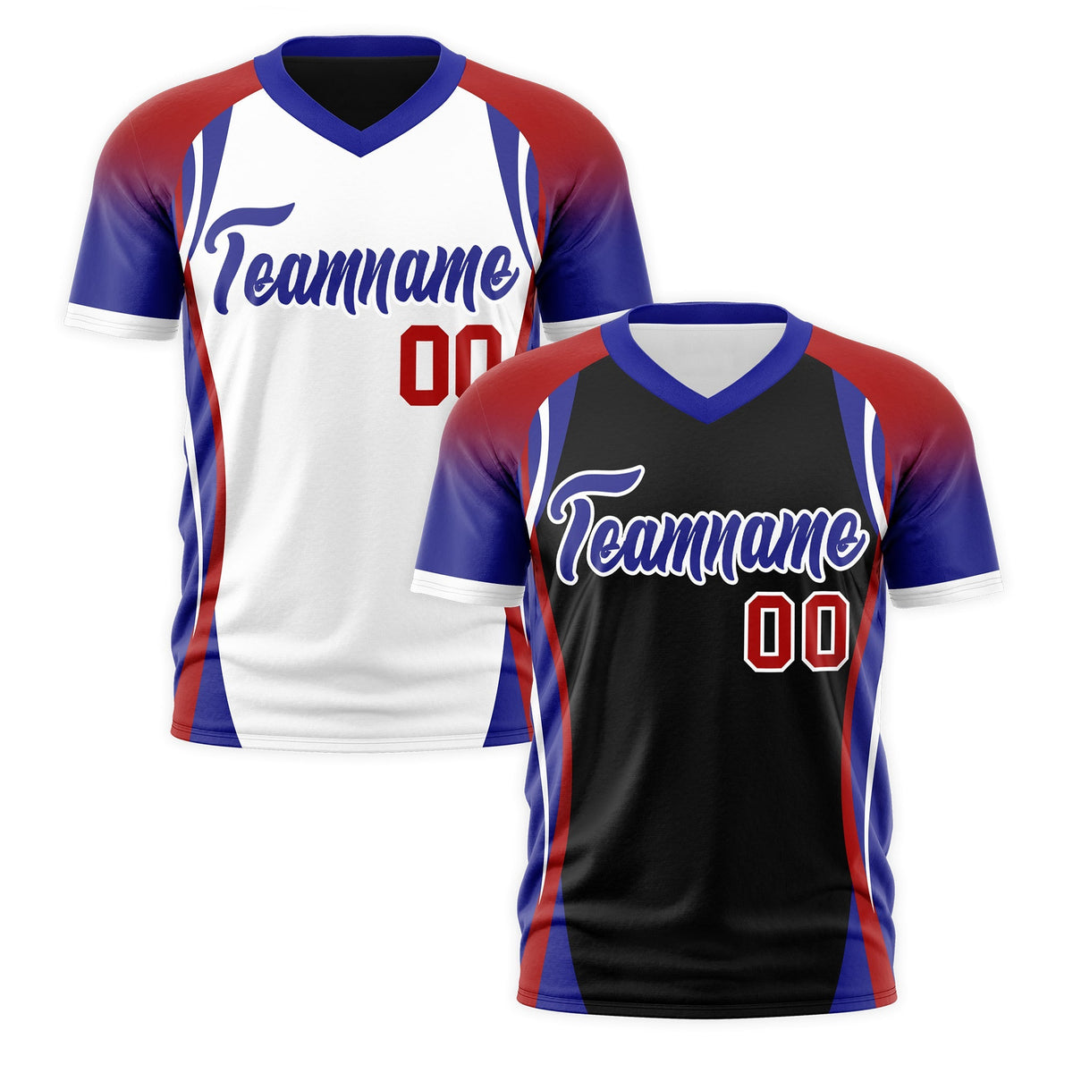 Custom Black Red Royal Blue Reversible Breathable T-shirt| KXKSHOP