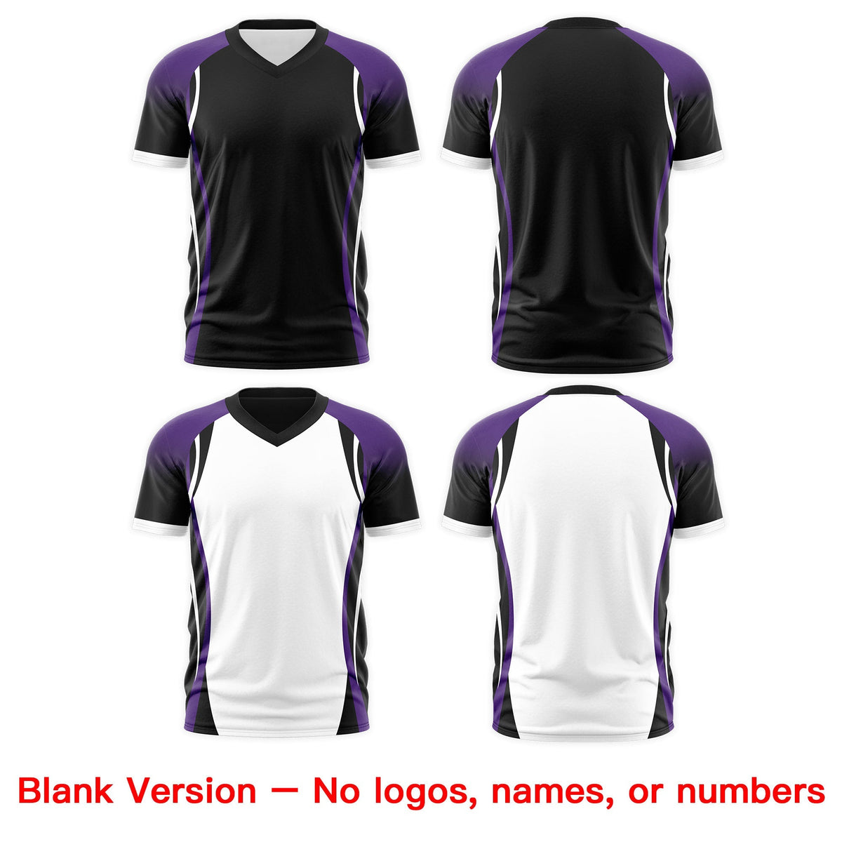 Custom Black Purple White Reversible Wrinkle-Resistant T-shirt| KXKSHOP