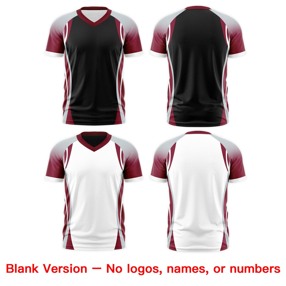 Custom Black Gray Crimson Reversible Wrinkle-Resistant T-shirt| KXKSHOP