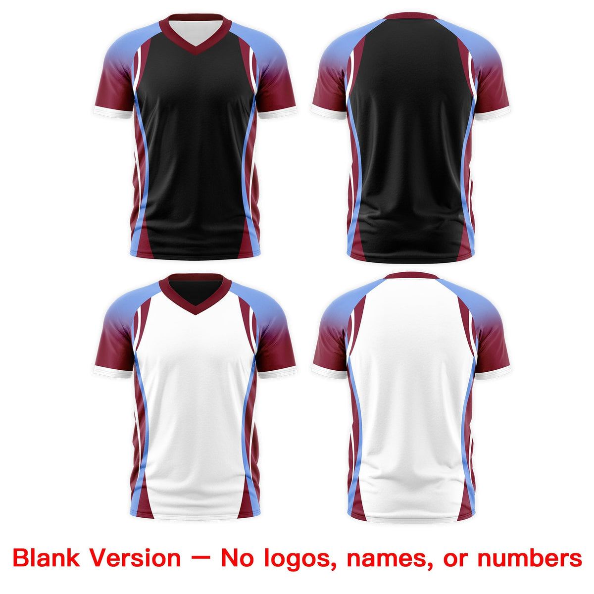 Custom Black Light Blue Crimson Reversible Breathable T-shirt| KXKSHOP