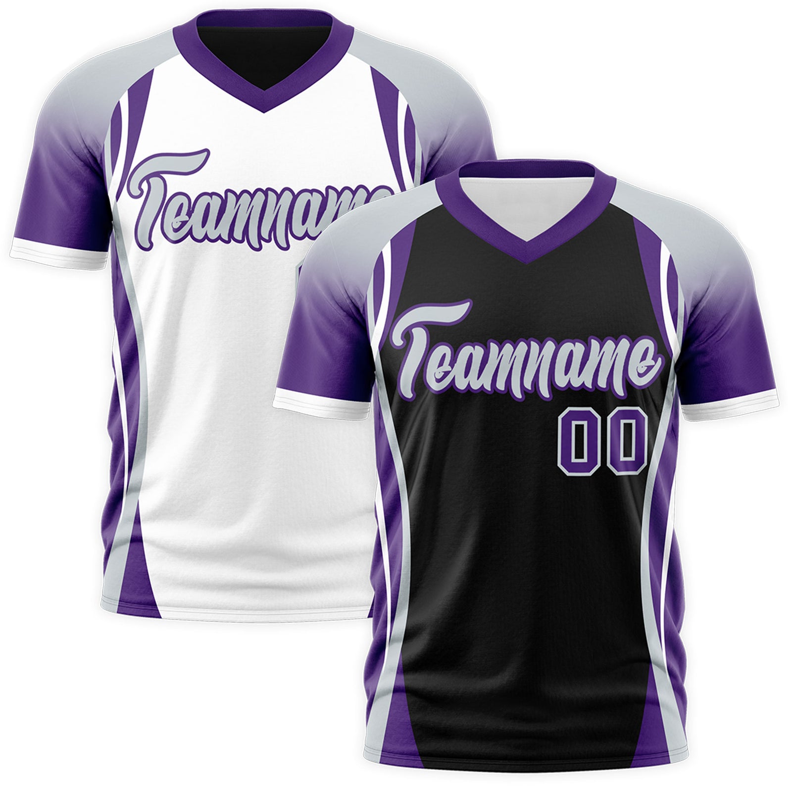 Custom Black Gray Purple Reversible Breathable T-shirt| KXKSHOP