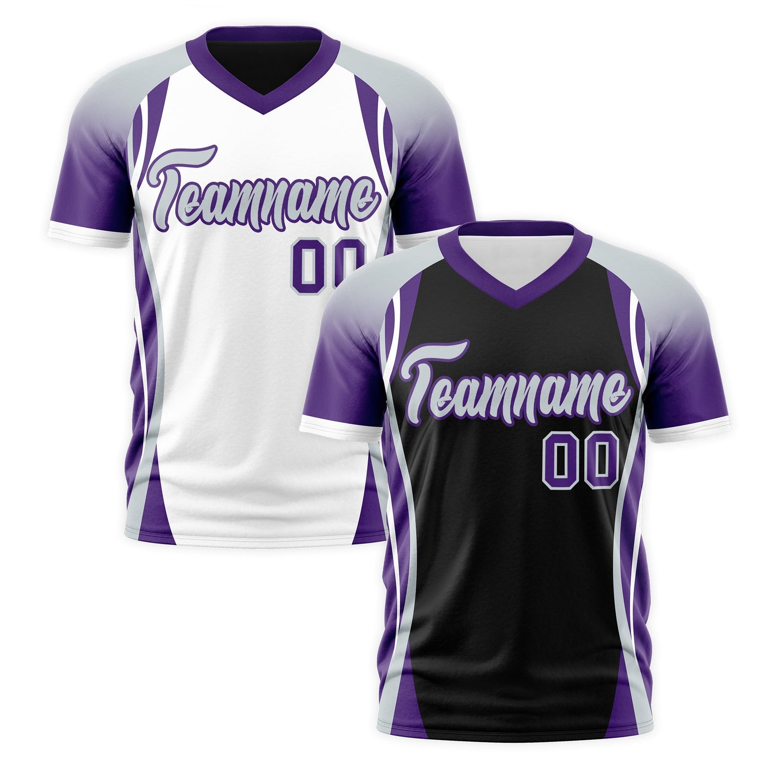 Custom Black Gray Purple Reversible Breathable T-shirt| KXKSHOP