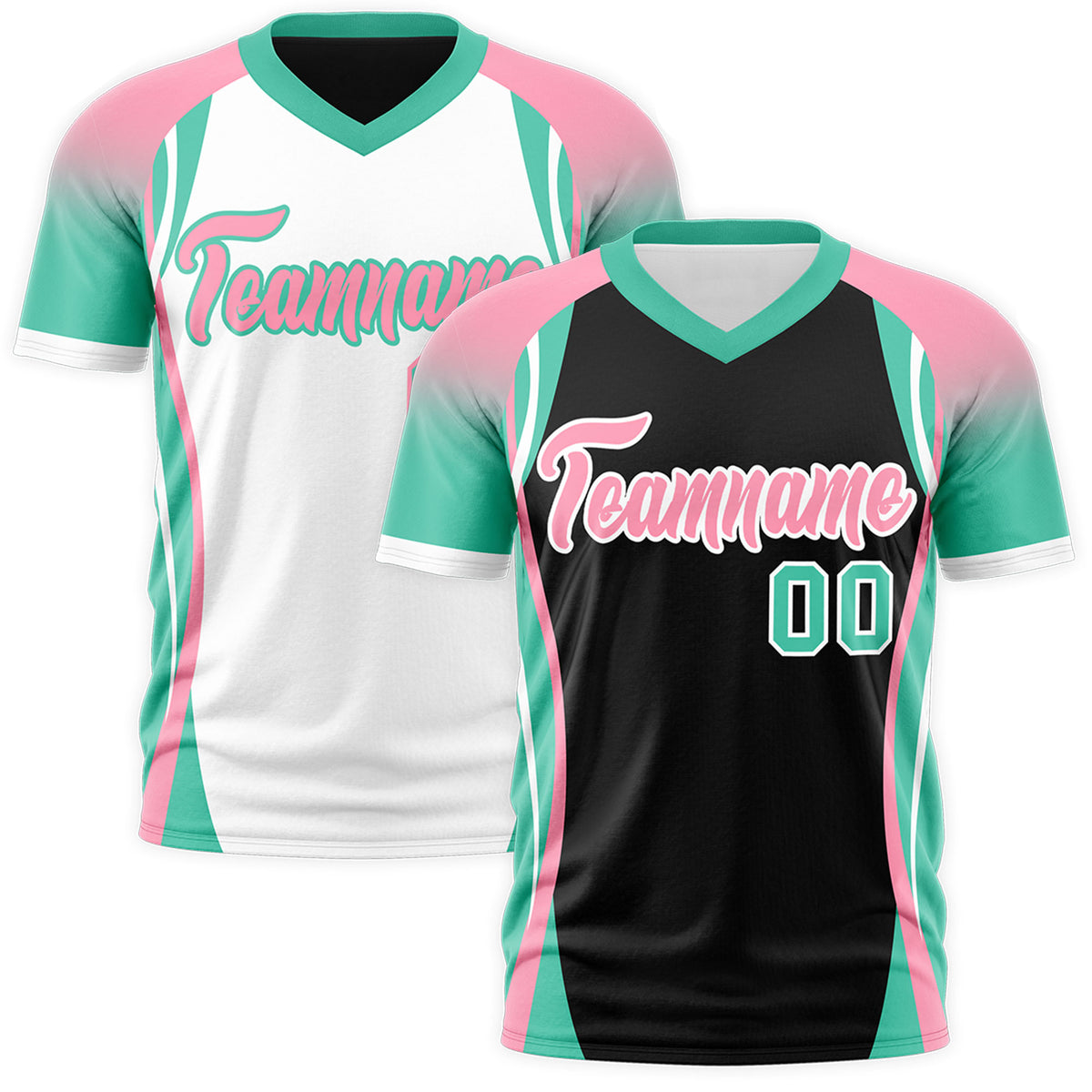 Custom Black Light Pink Bright Green Reversible Wrinkle-Resistant T-shirt| KXKSHOP