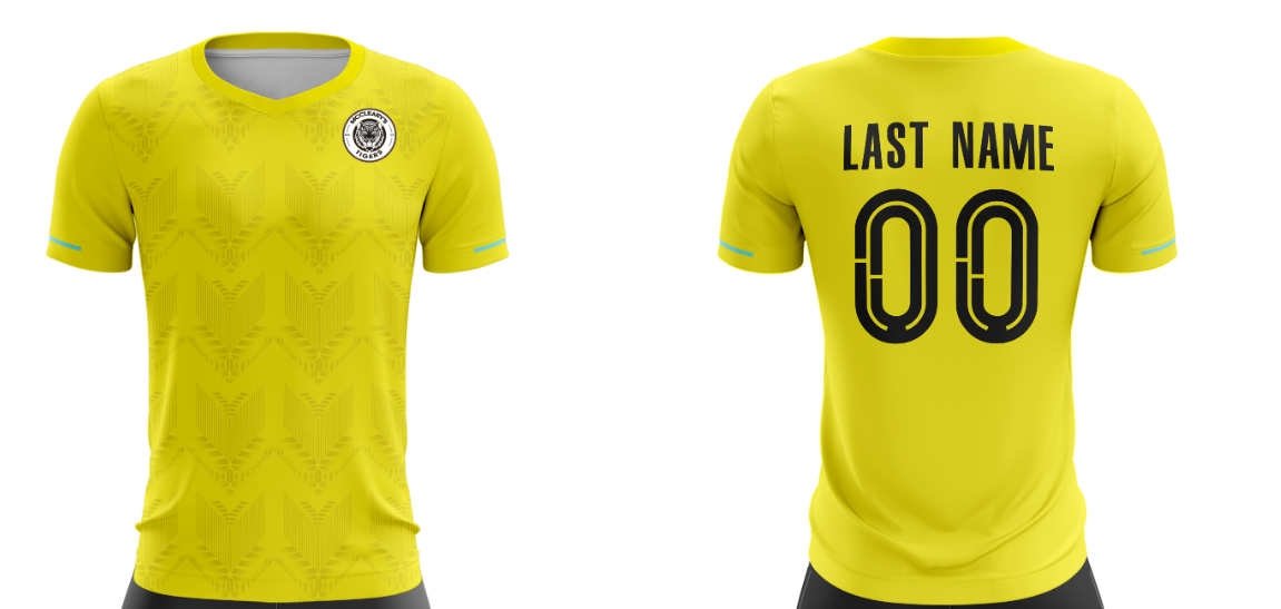 Custom Yellow Sports Training Soccer Top Jersey