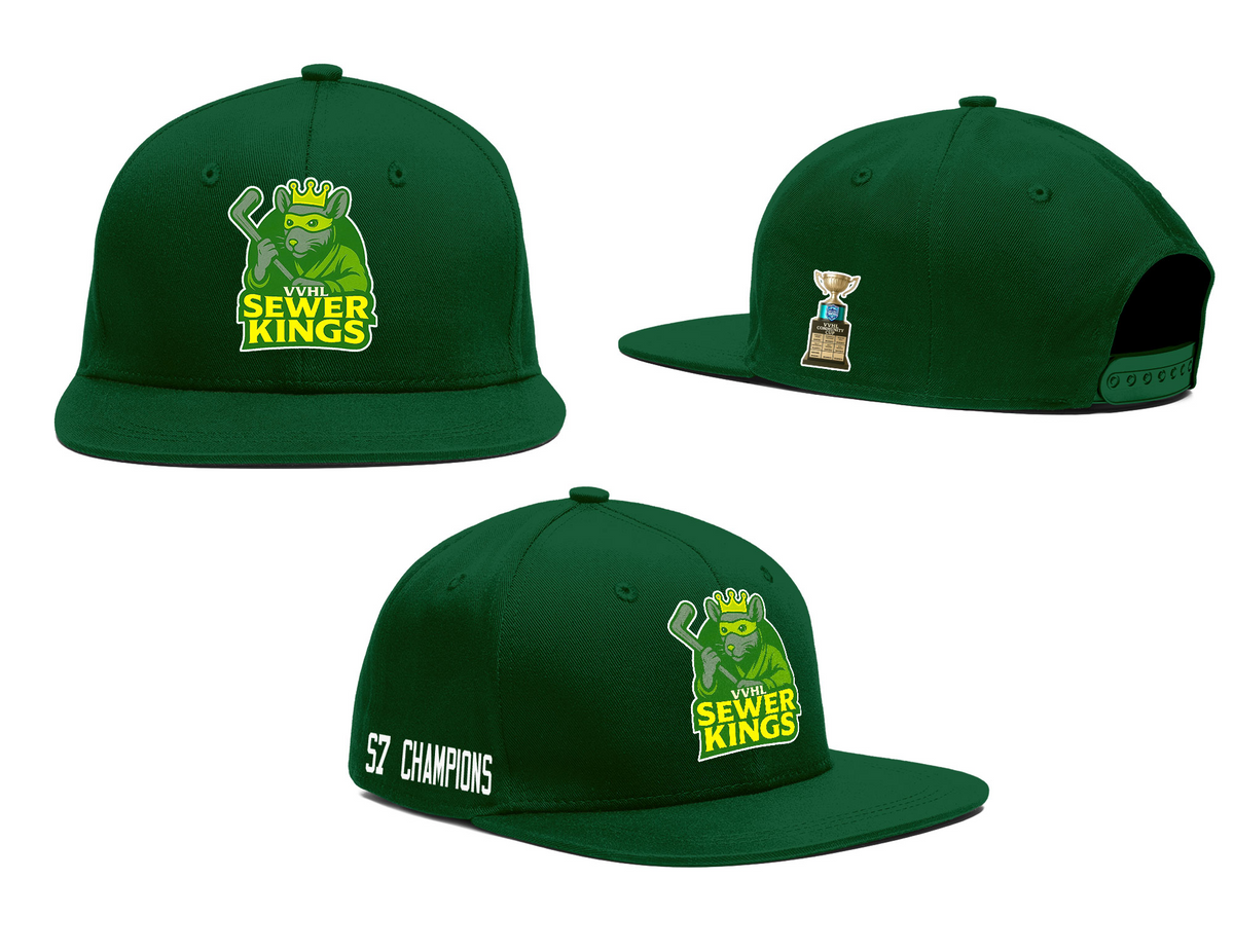 VVHL Green S7-Sewer-Kings 3D Puff Embroidery Flat Embroidery Baseball Cap