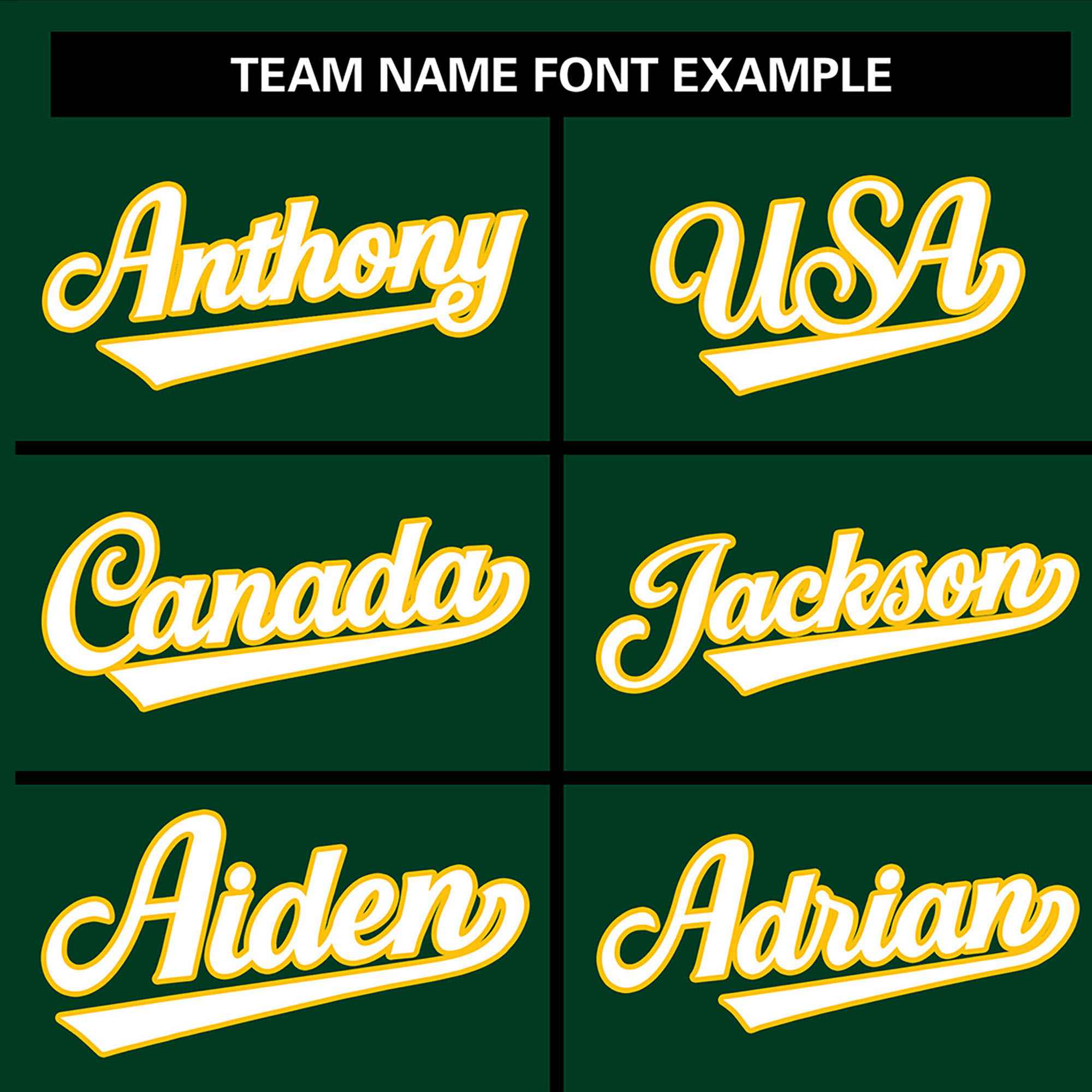 customizable green pullover sports tops name and number font
