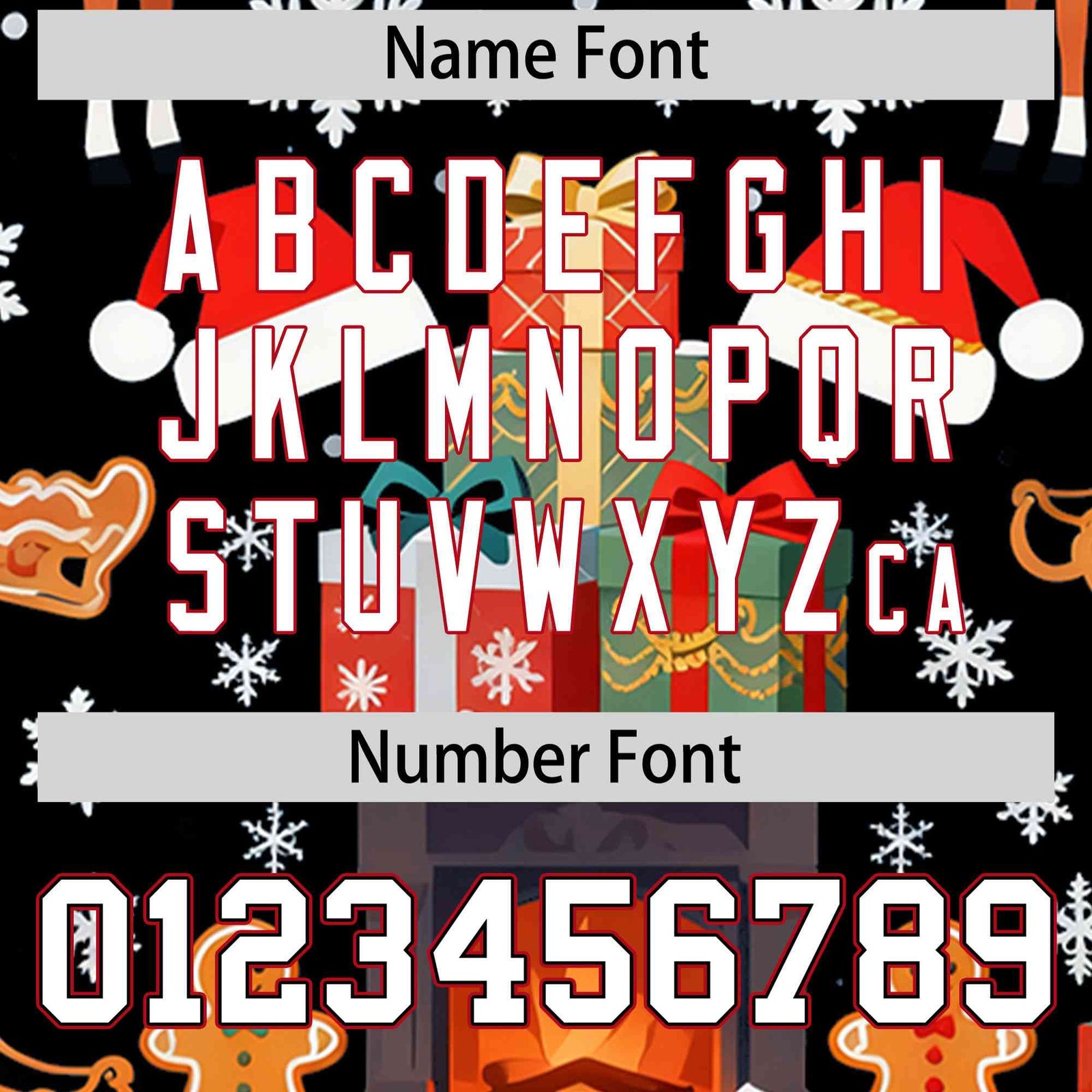 Custom Black White Christmas Graffiti Pattern Athletic Full-Zip Hoodie