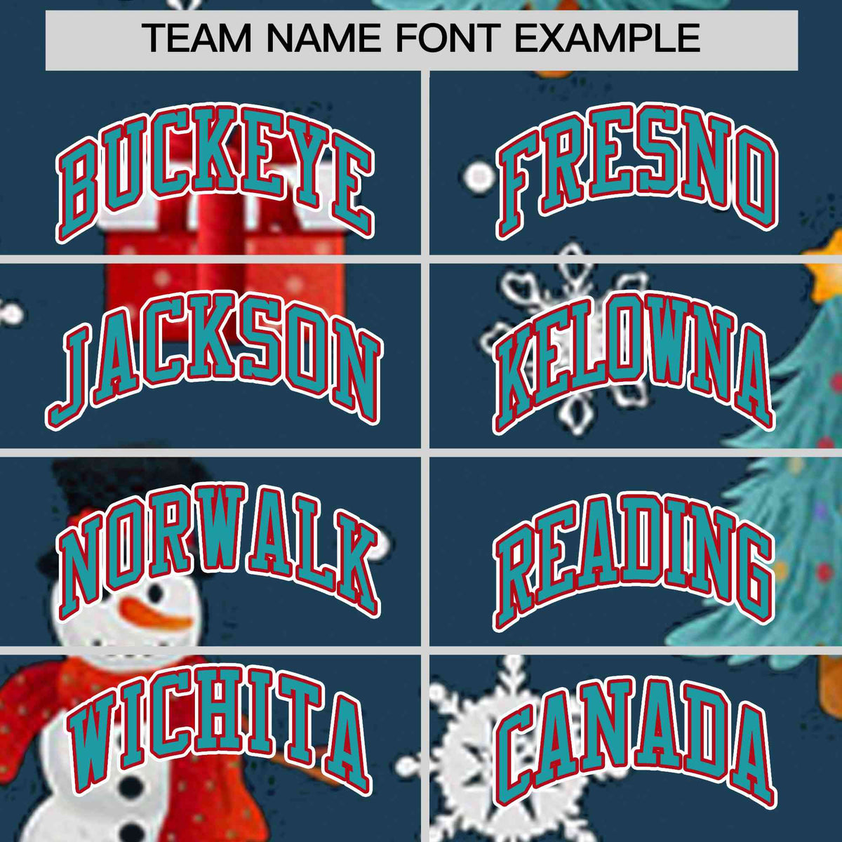 Custom Midnight Blue Aqua Christmas Graffiti Pattern Athletic Full-Zip Hoodie