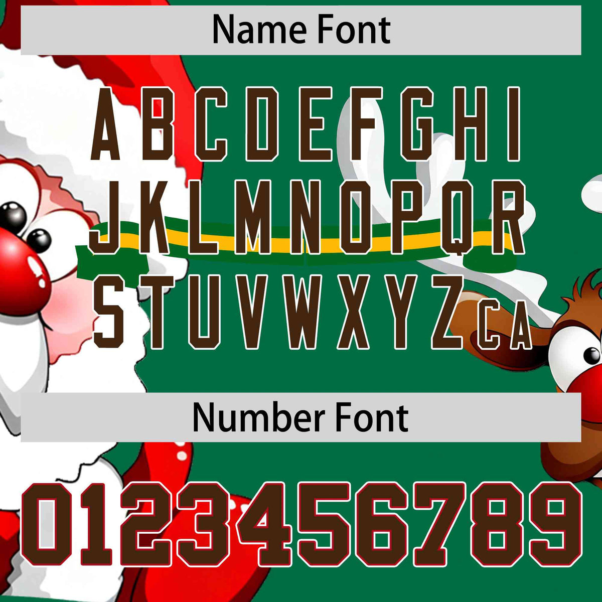 Custom Kelly Green Red Christmas Graffiti Pattern Athletic Full-Zip Hoodie