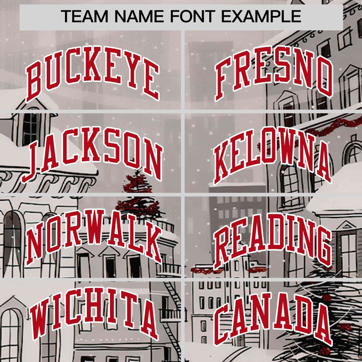 Custom White Red Christmas Graffiti Pattern Athletic Full-Zip Hoodie