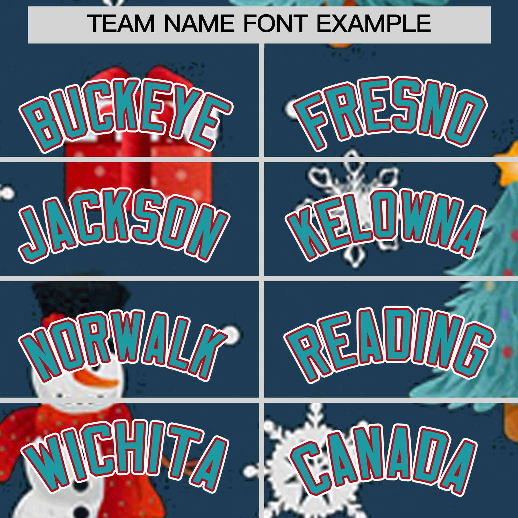 Custom Midnight Blue Aqua Christmas Graffiti Pattern Athletic Full-Zip Hoodie