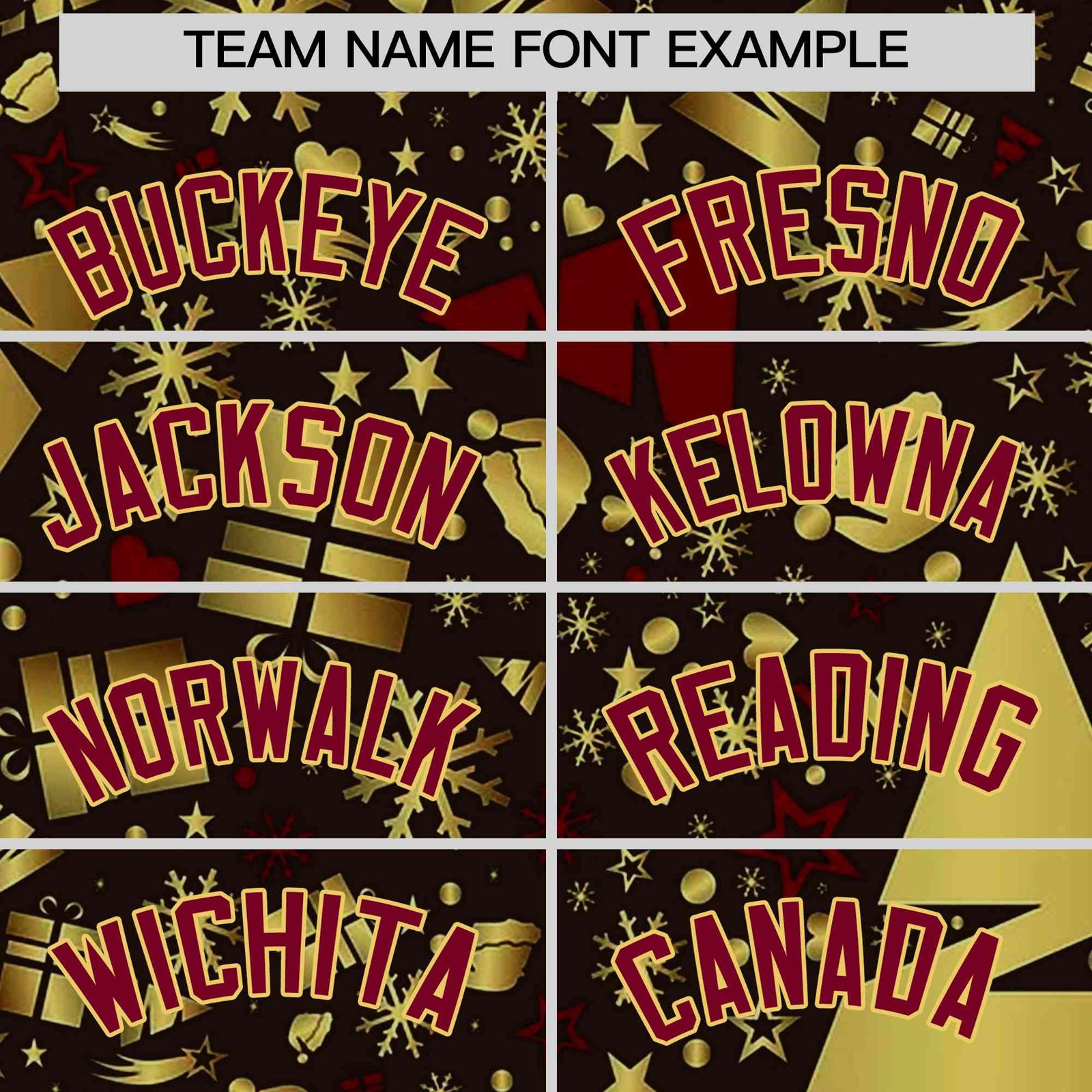 Custom Brown Crimson Christmas Graffiti Pattern Athletic Full-Zip Hoodie