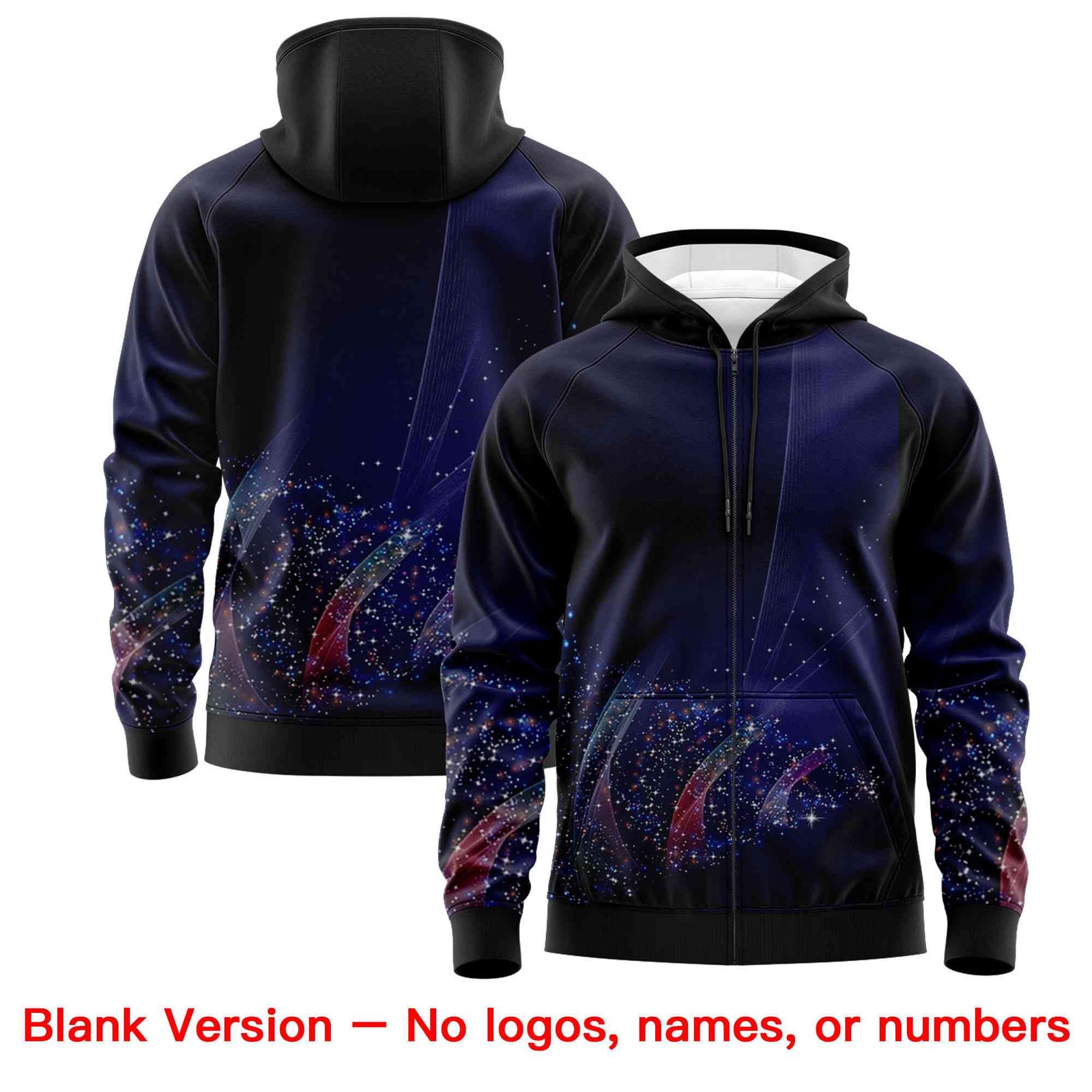 Custom Black Red Christmas Graffiti Pattern Athletic Pullover Hoodie