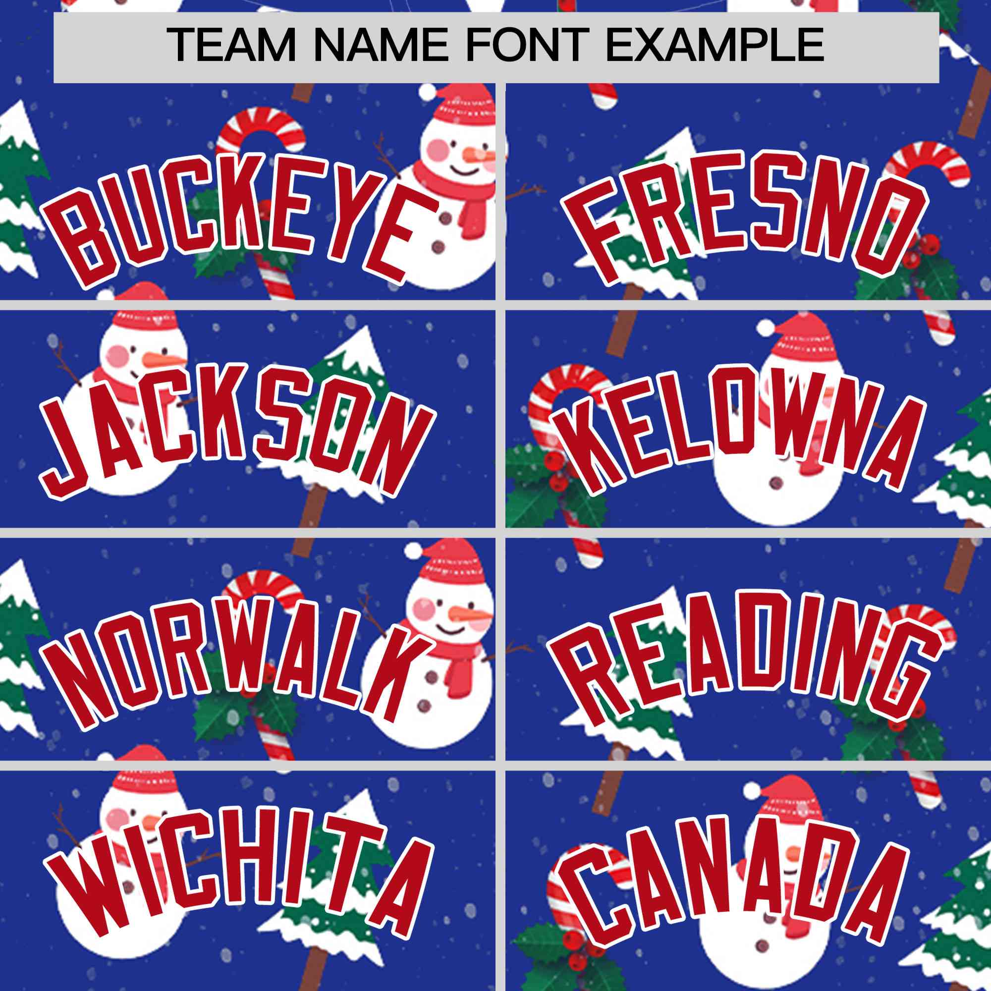 Custom Royal Blue Red Christmas Graffiti Pattern Athletic Full-Zip Hoodie