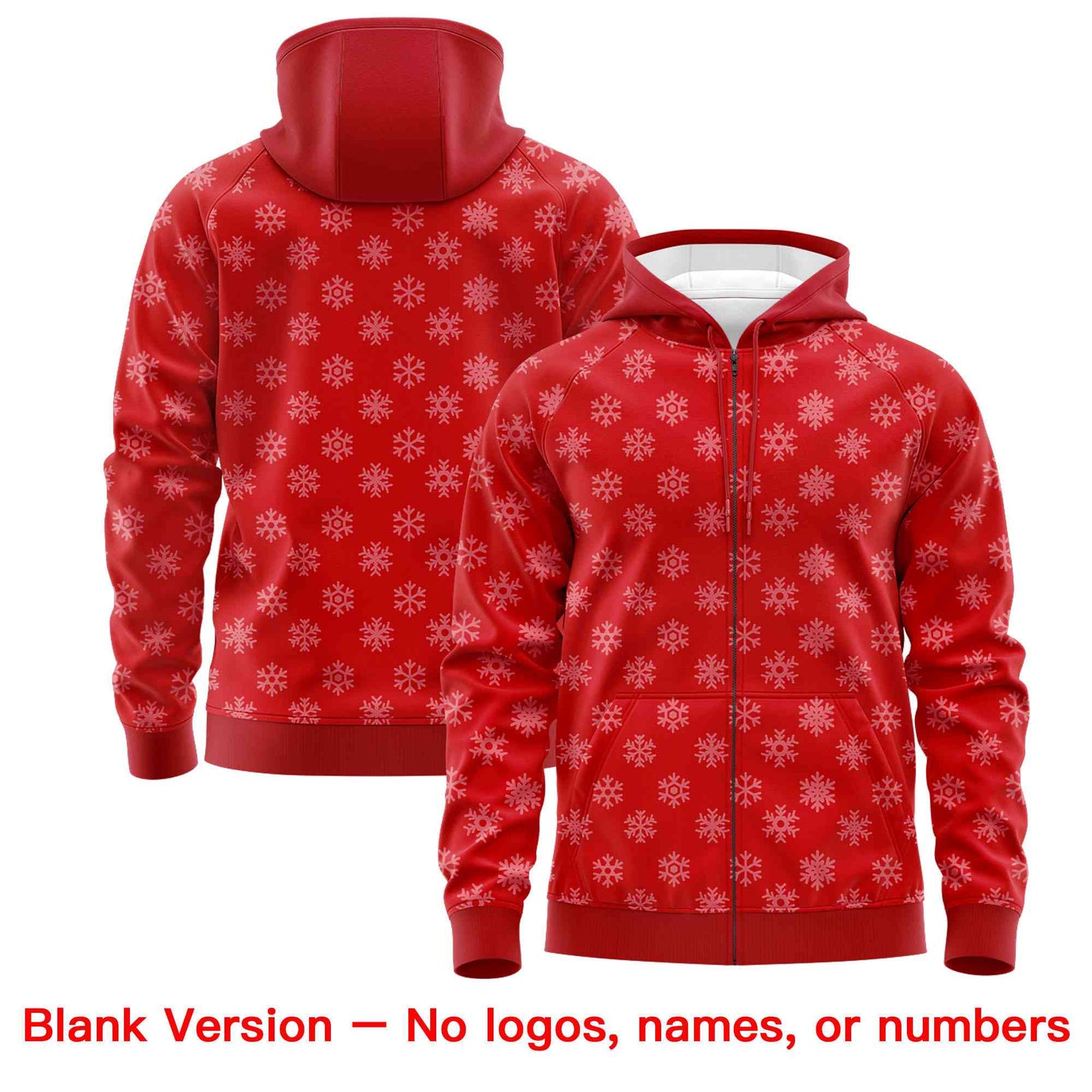 Custom Red Kelly Green Christmas Graffiti Pattern Athletic Pullover Hoodie