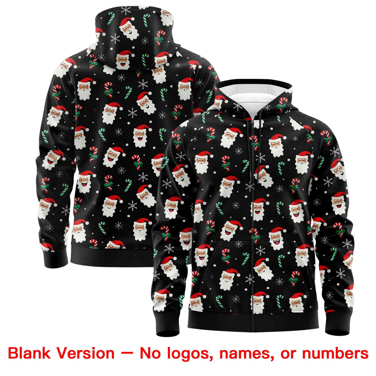 Custom Black Kelly Green Christmas Graffiti Pattern Athletic Pullover Hoodie| KXKSHOP
