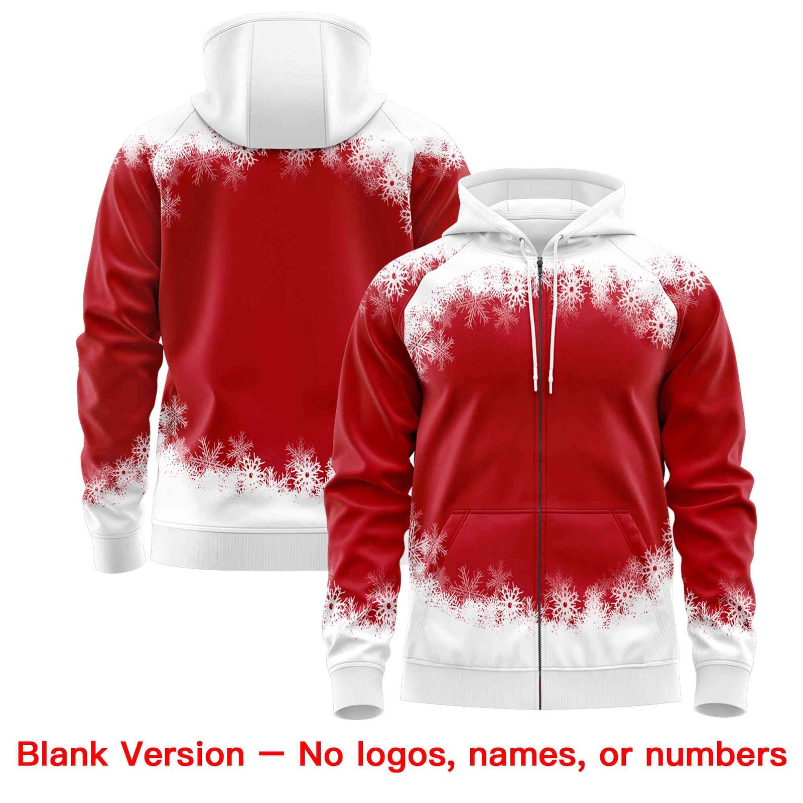 Custom Red White Christmas Graffiti Pattern Athletic Pullover Hoodie| KXKSHOP