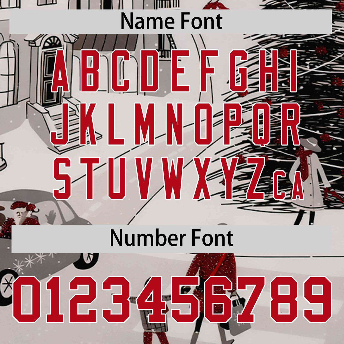 Custom White Red Christmas Graffiti Pattern Athletic Pullover Hoodie| KXKSHOP