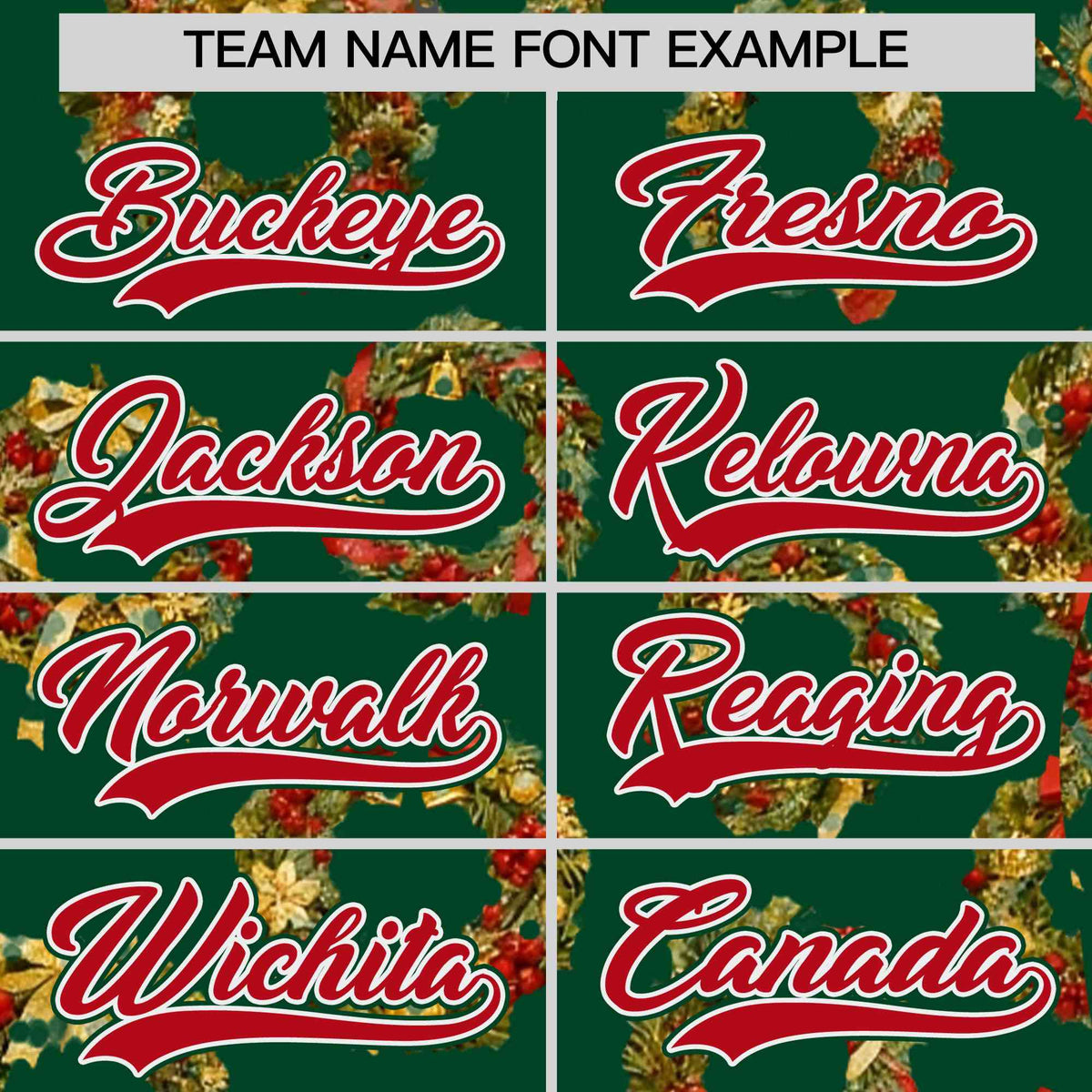 Custom Green Red Christmas Graffiti Pattern Athletic Full-Zip Hoodie