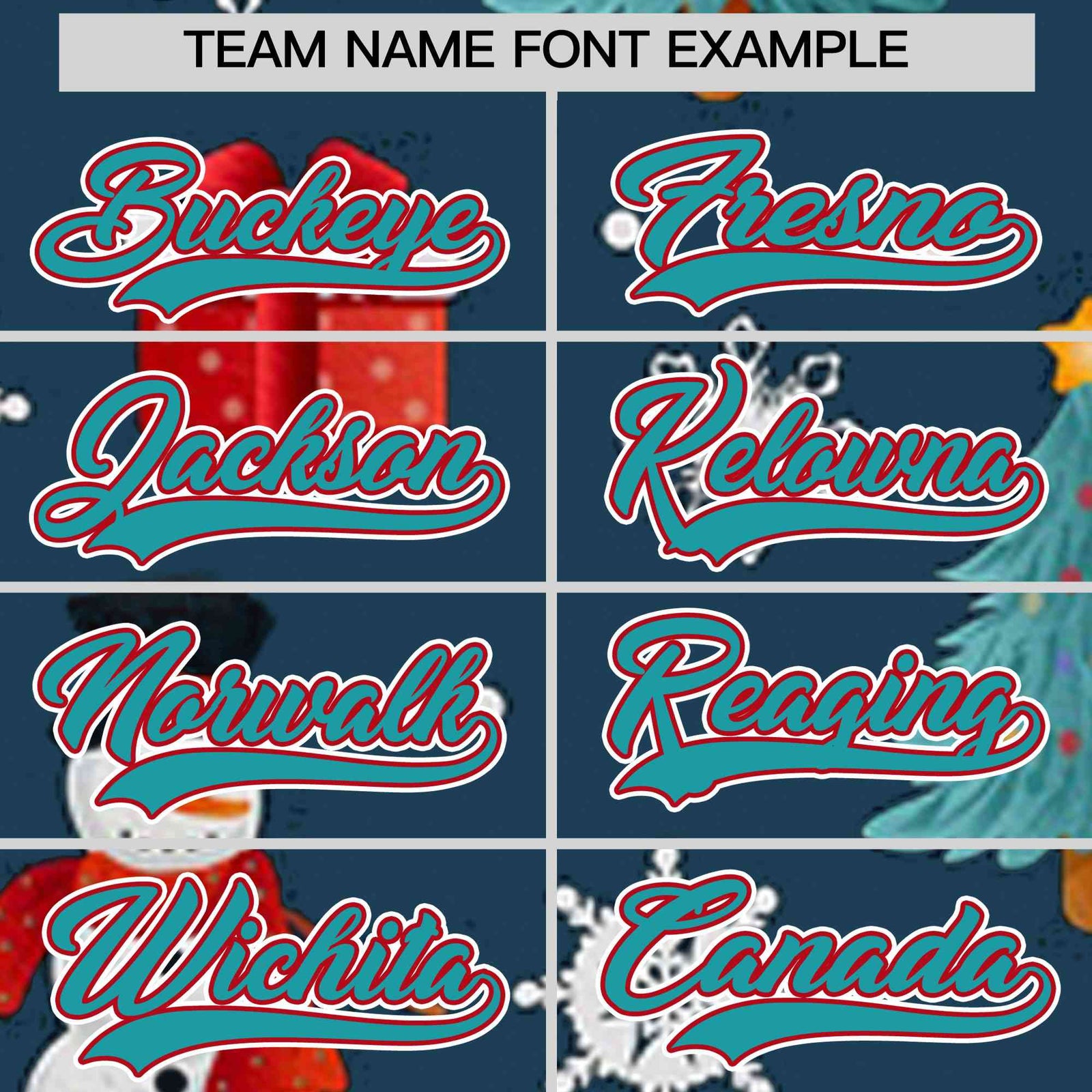 Custom Midnight Blue Aqua Christmas Graffiti Pattern Athletic Full-Zip Hoodie