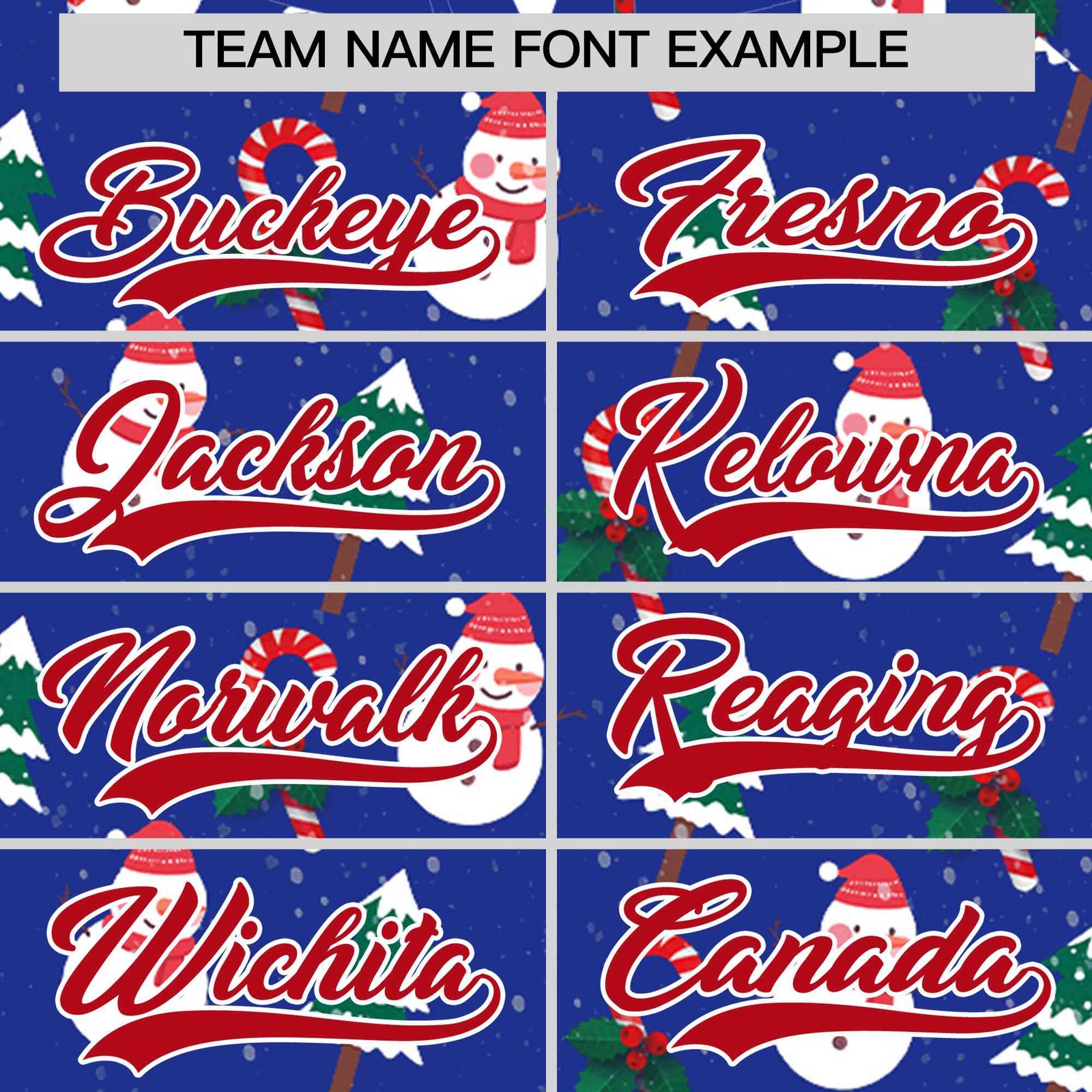 Custom Royal Blue Red Christmas Graffiti Pattern Athletic Full-Zip Hoodie