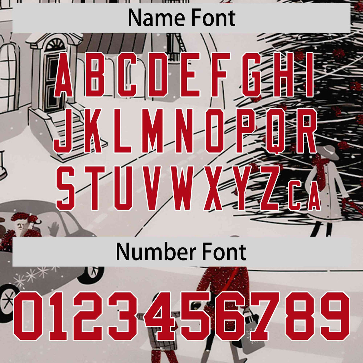 Custom White Red Christmas Graffiti Pattern Athletic Full-Zip Hoodie