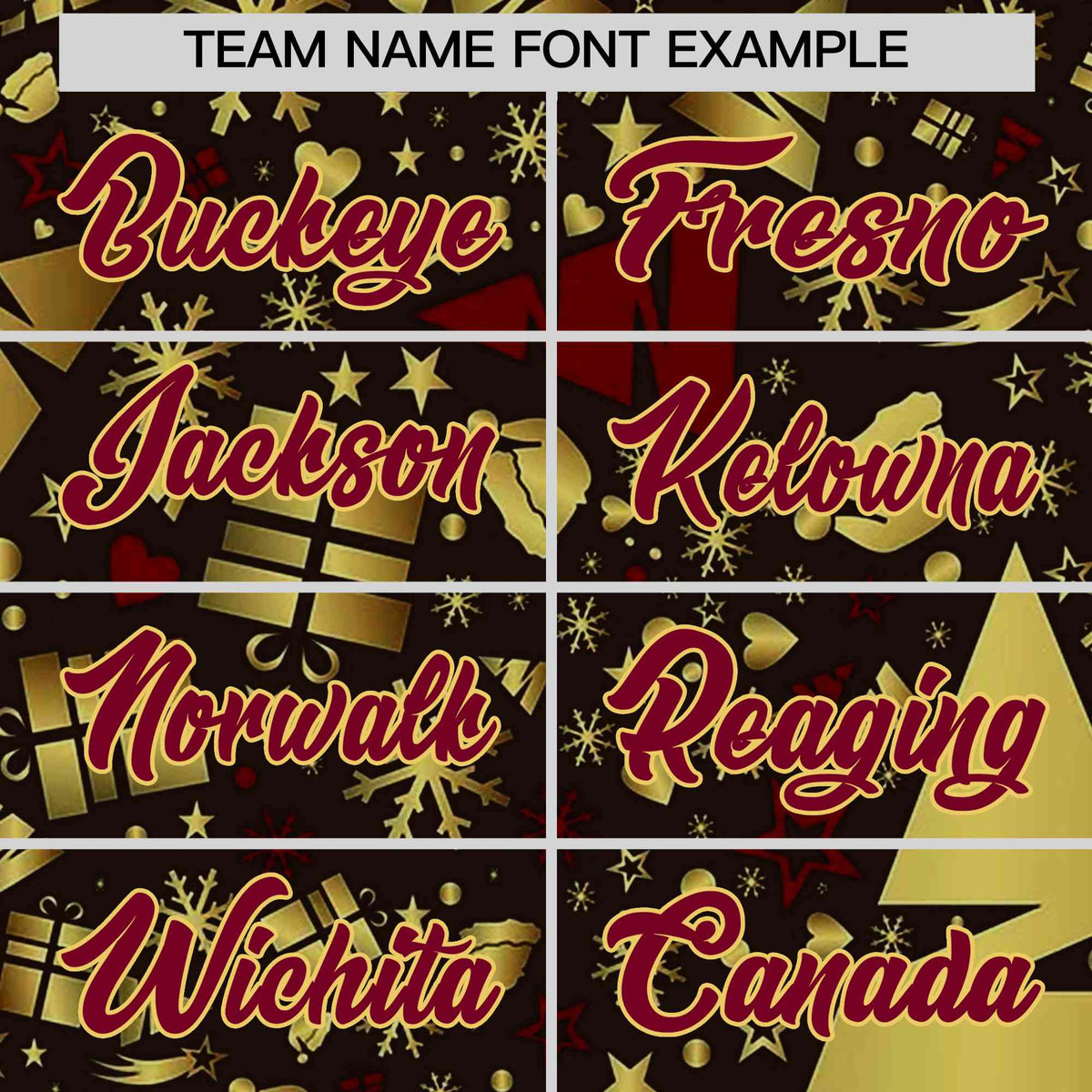 Custom Brown Crimson Christmas Graffiti Pattern Athletic Full-Zip Hoodie