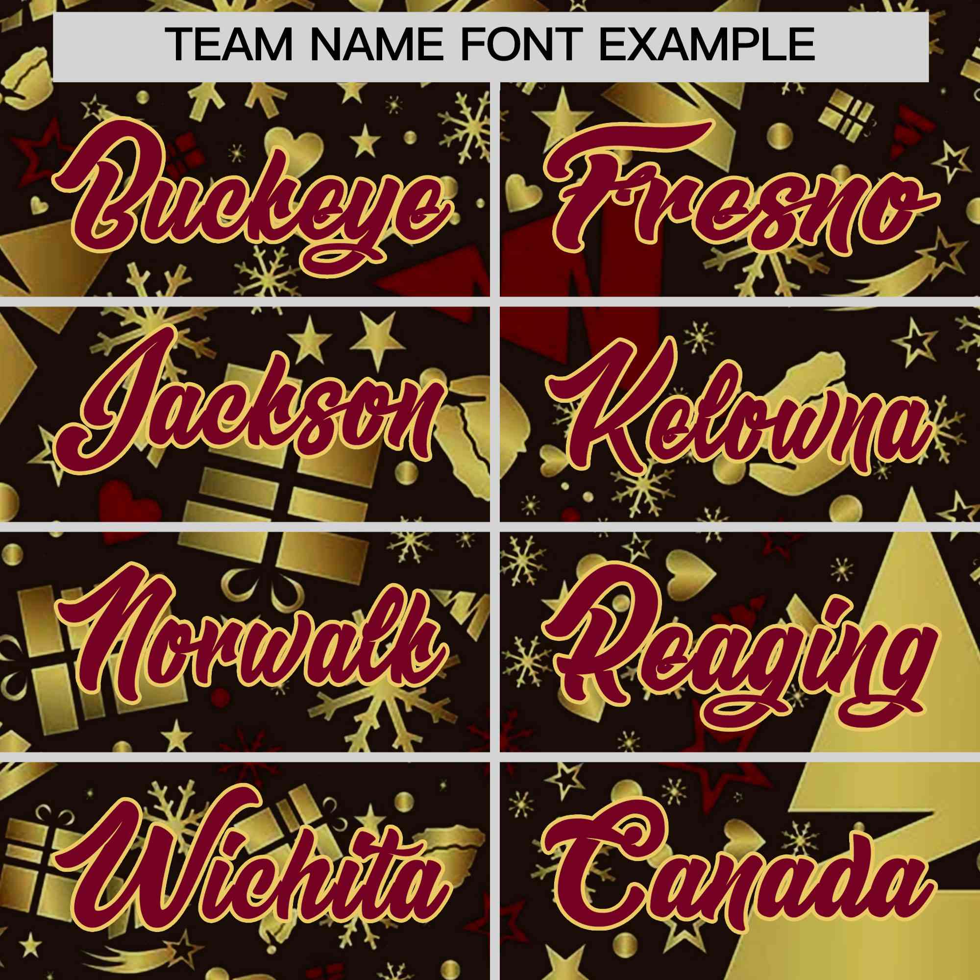 Custom Brown Crimson Christmas Graffiti Pattern Athletic Full-Zip Hoodie