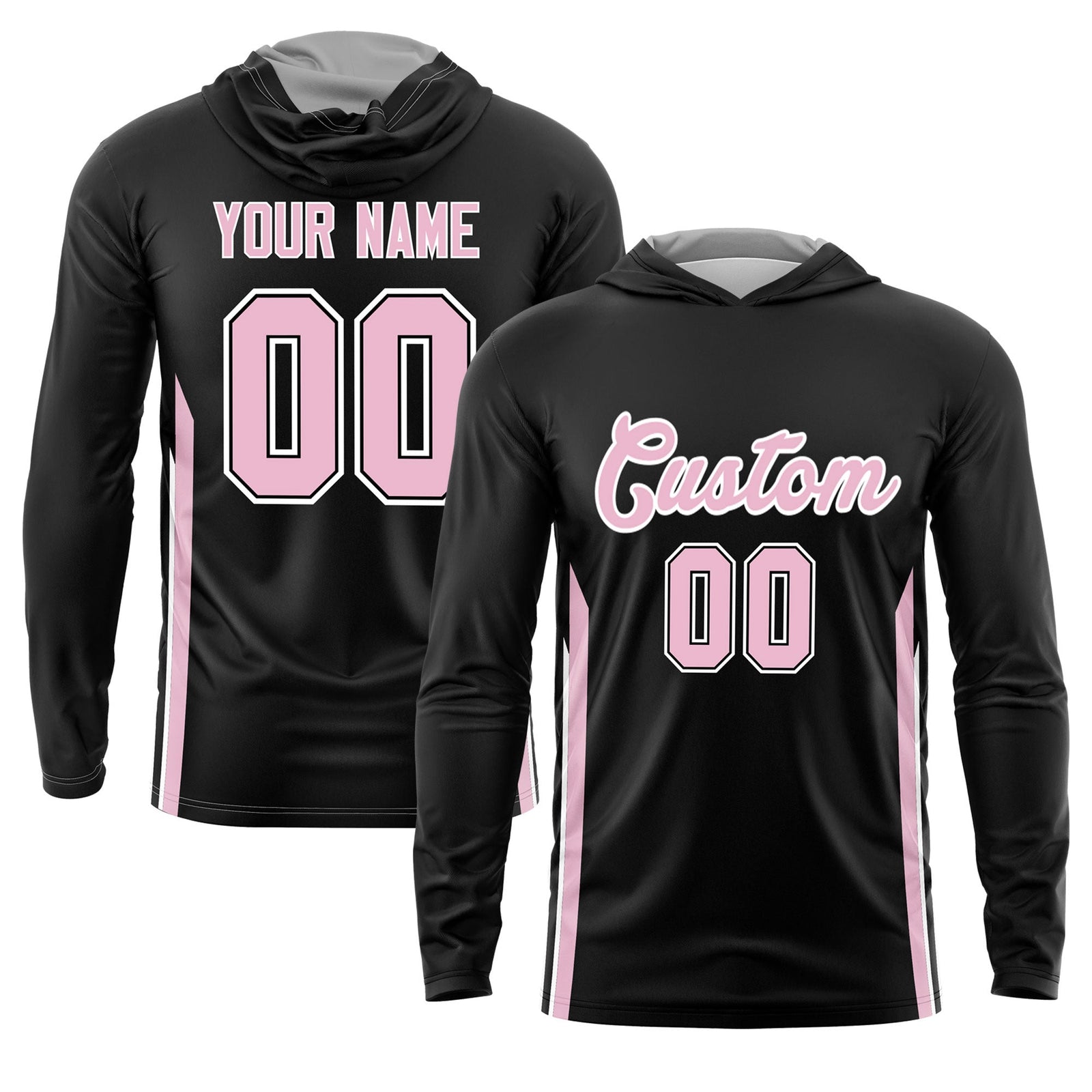 Custom Black Light Pink Basketball Shooting Shirt Performance Training Quick Dry Hoodie| KXKSHOP
