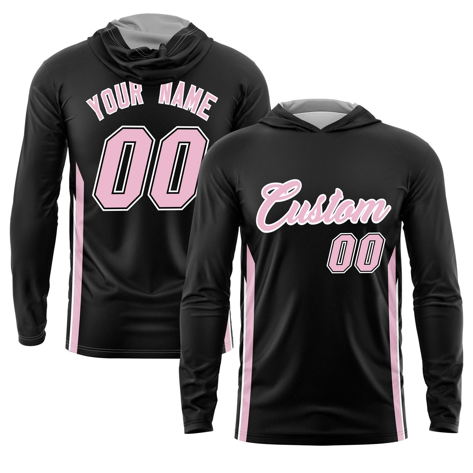 Custom Black Light Pink Basketball Shooting Shirt Performance Training Quick Dry Hoodie| KXKSHOP