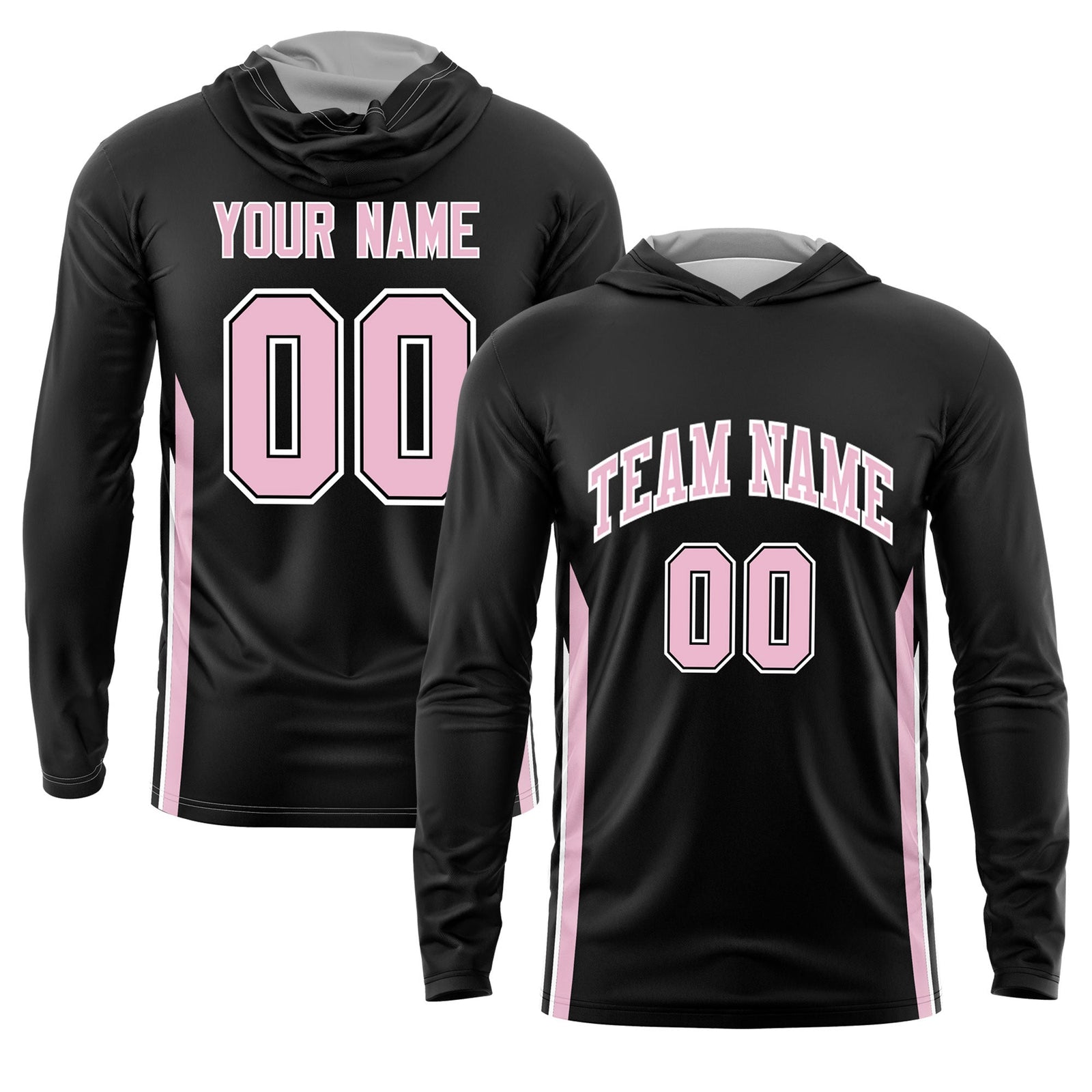 Custom Black Light Pink Basketball Shooting Shirt Performance Training Quick Dry Hoodie| KXKSHOP
