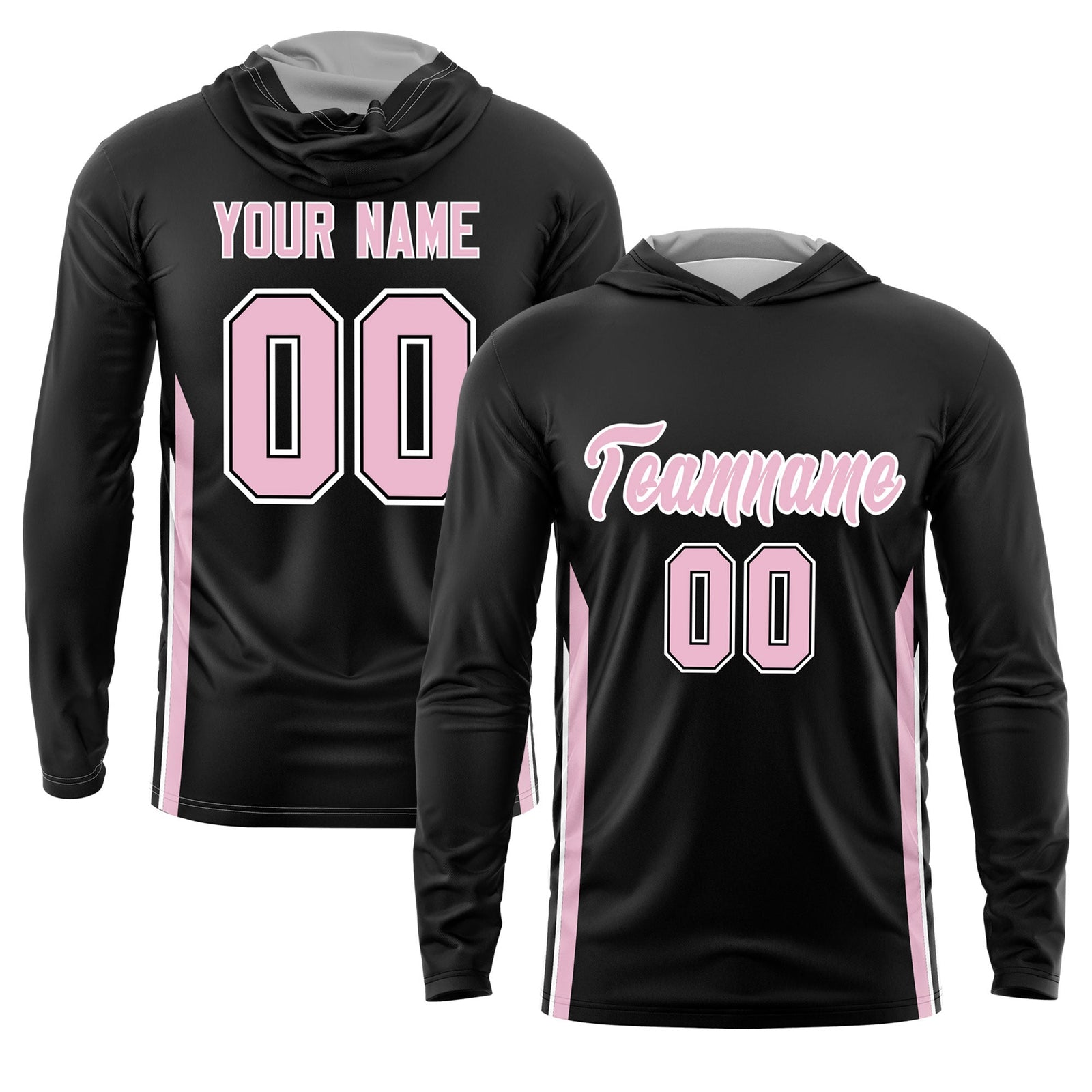 Custom Black Light Pink Basketball Shooting Shirt Performance Training Quick Dry Hoodie| KXKSHOP