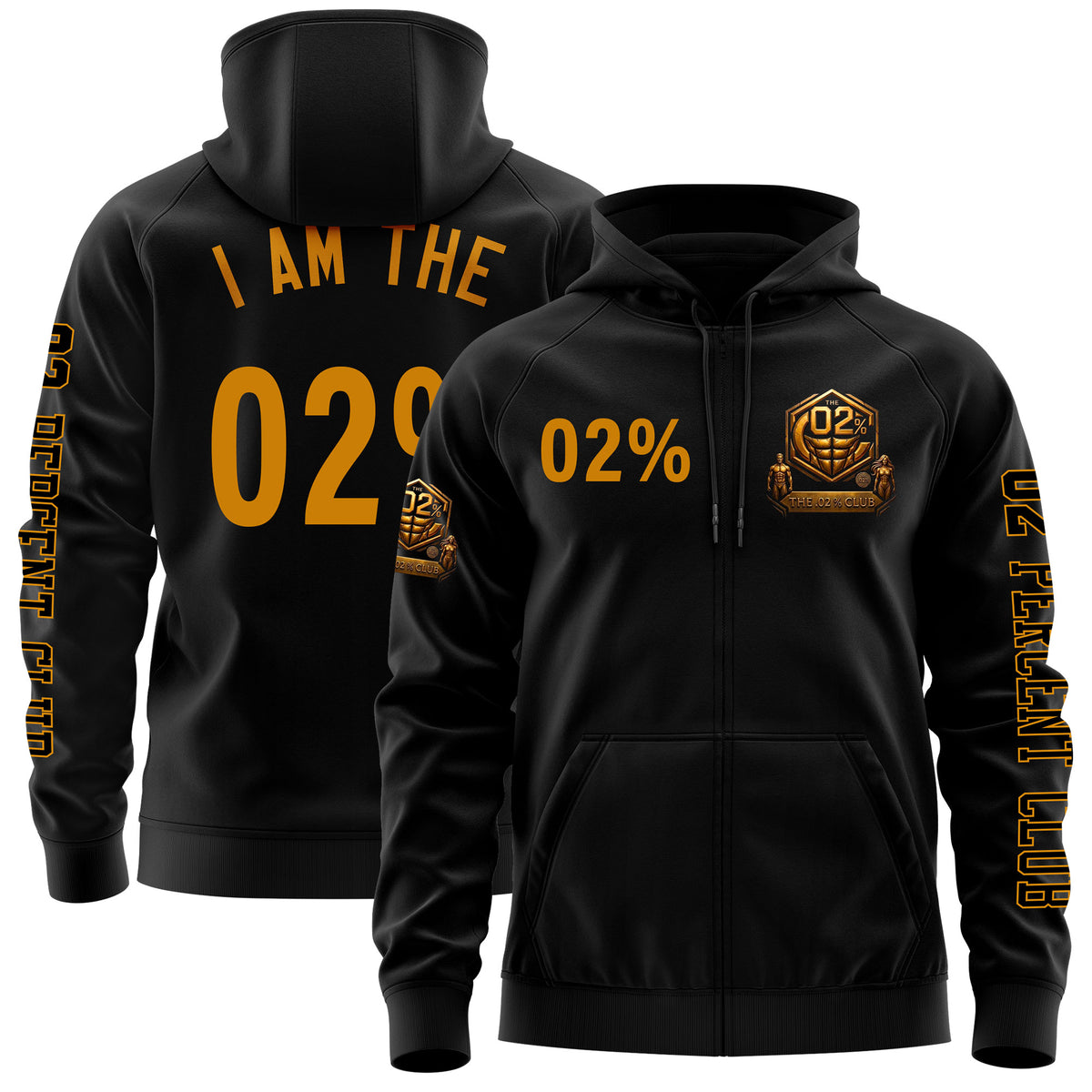 02 Percent Club Black Hoodie