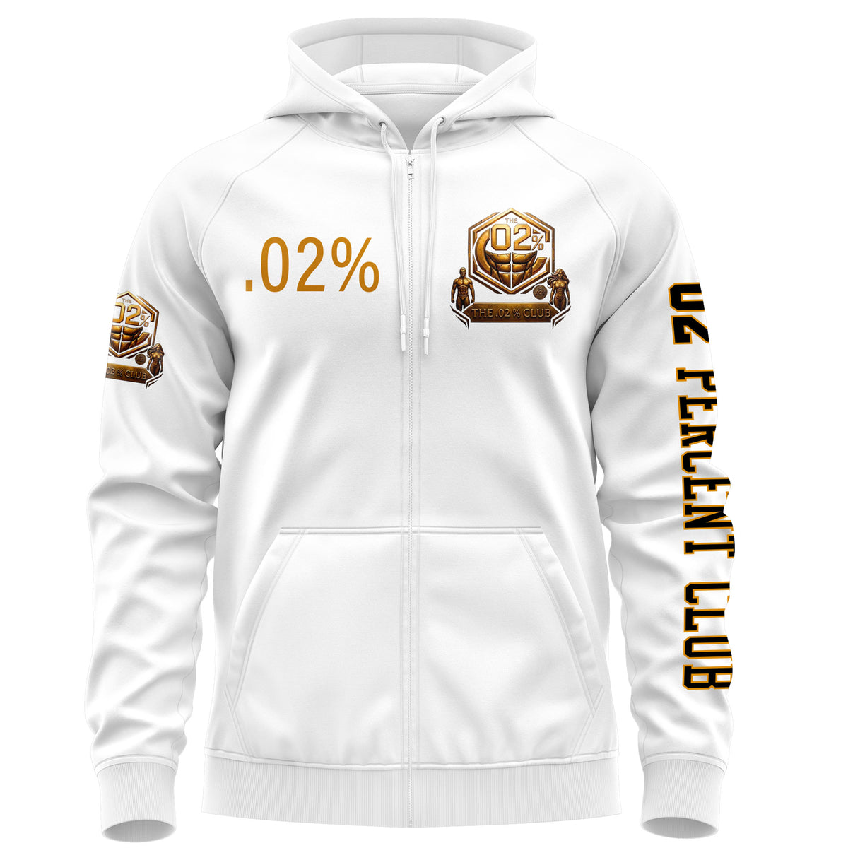 02 Percent Club White Hoodie