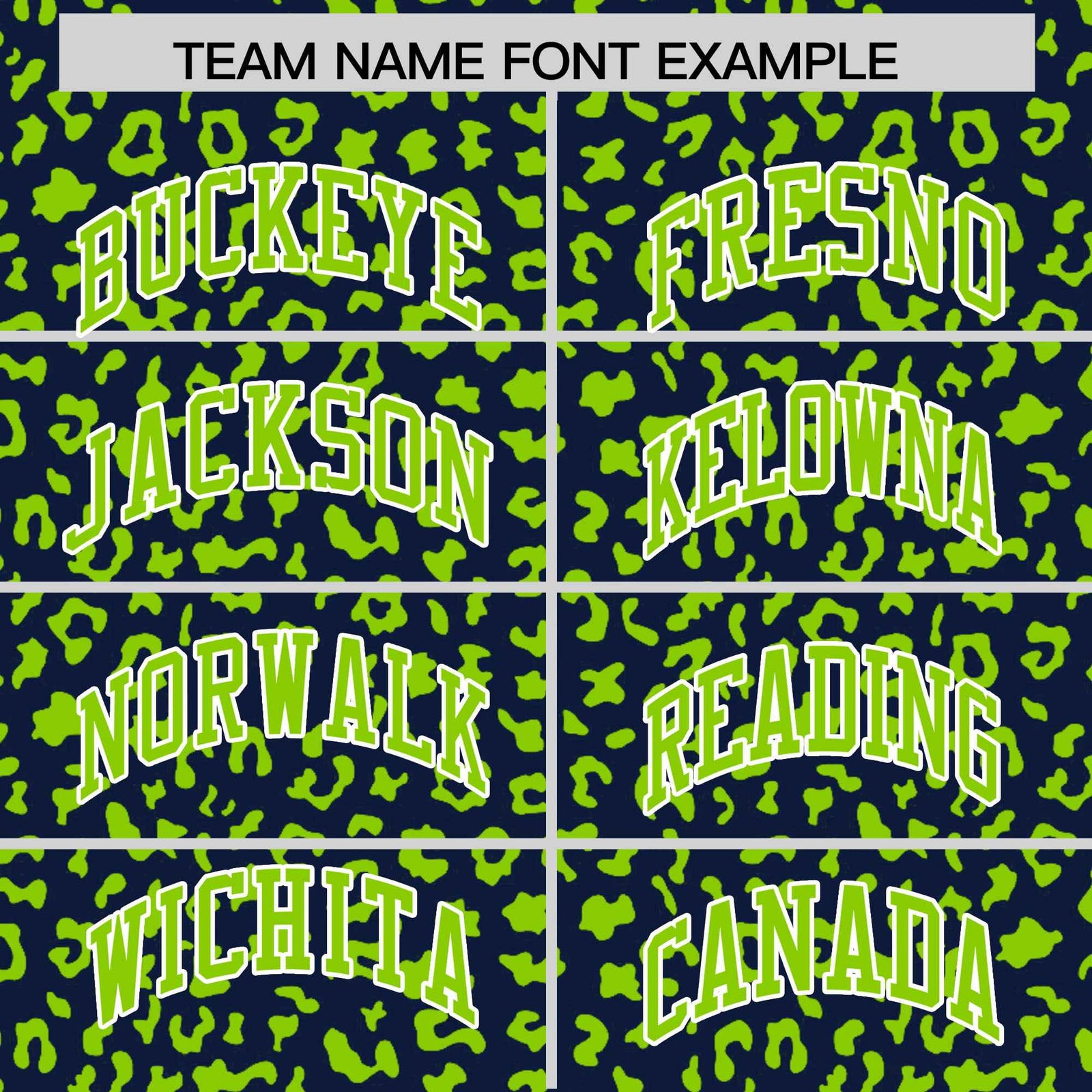 Custom Navy Neon Green Varsity Full-Zip Letterman Leopard Print Hoodie Jacket