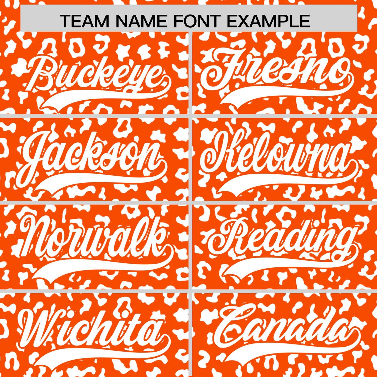 Custom Orange White Varsity Full-Zip Letterman Leopard Print Hoodie Jacket