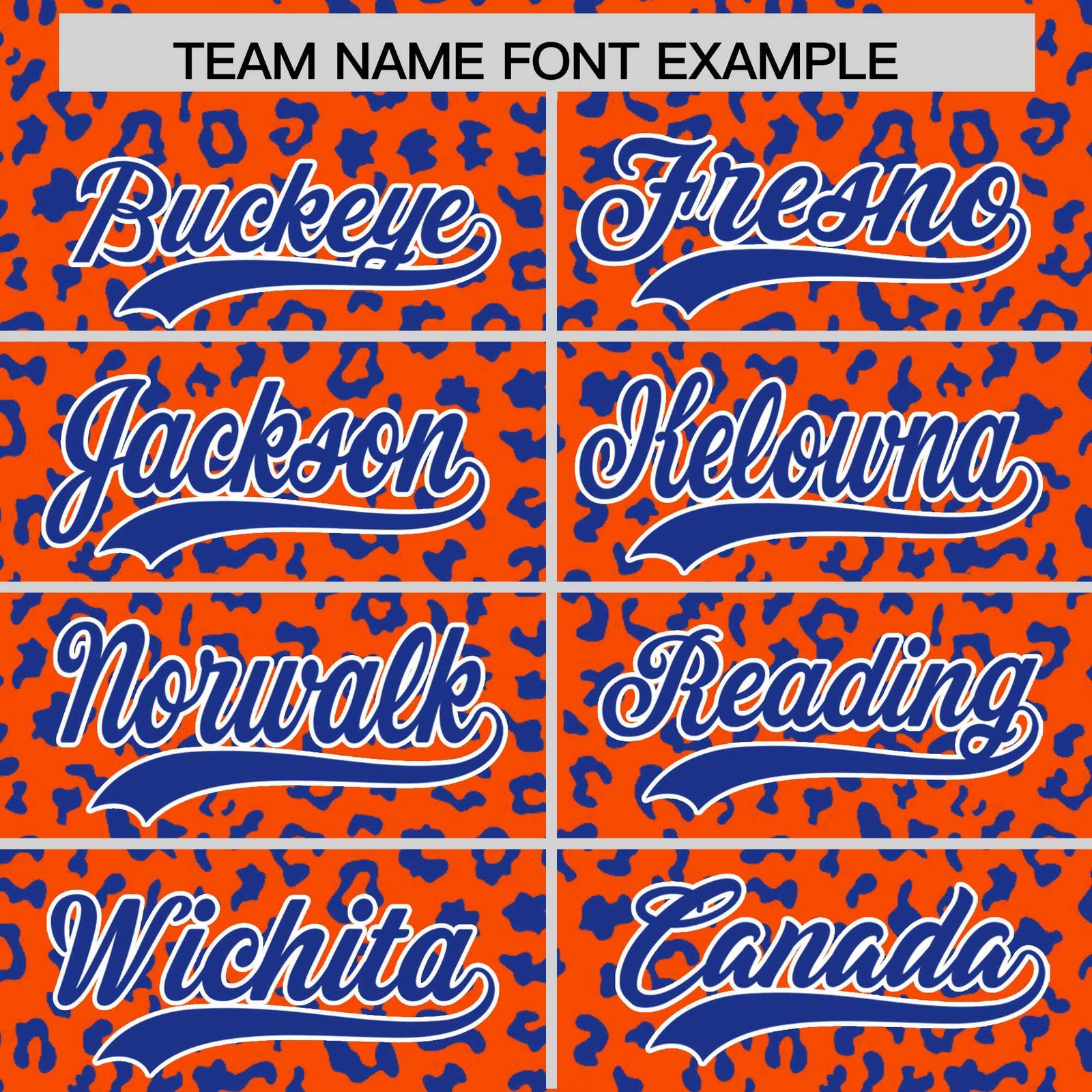 Custom Orange Royal Varsity Full-Zip Letterman Leopard Print Hoodie Jacket