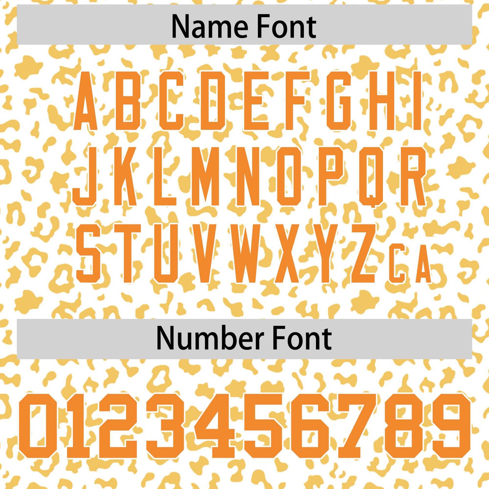 Custom White Orange Varsity Full-Zip Letterman Leopard Print Hoodie Jacket