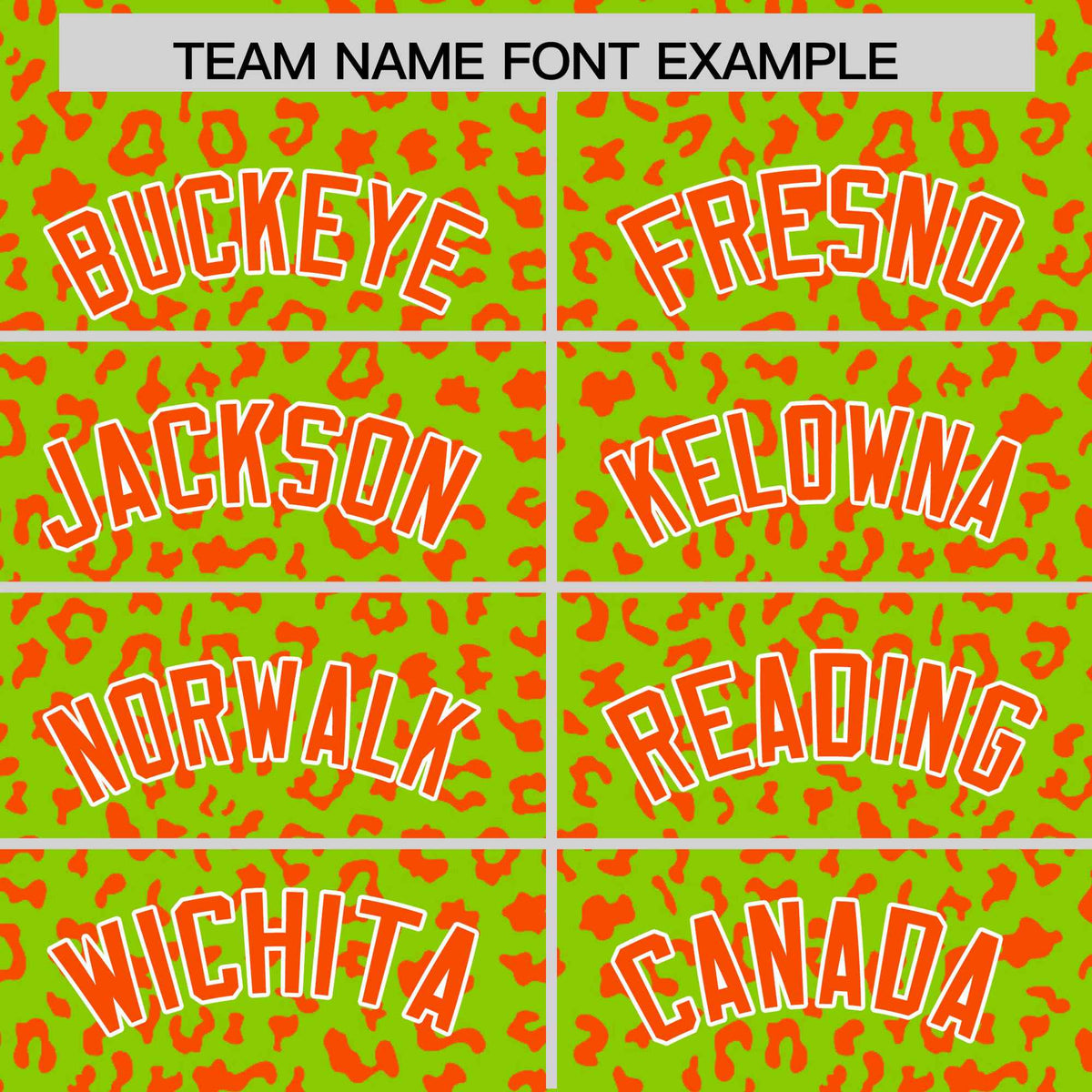 Custom Neon Green Orange Varsity Full-Zip Letterman Leopard Print Hoodie Jacket