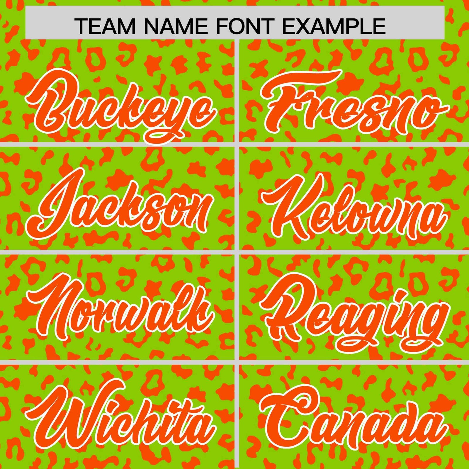 Custom Neon Green Orange Varsity Full-Zip Letterman Leopard Print Hoodie Jacket