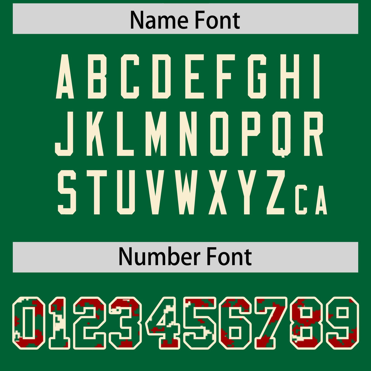 Custom Kelly Green Red-Cream Raglan Sleeves Varsity Full-Snap Letterman Camo Hoodie Jacket