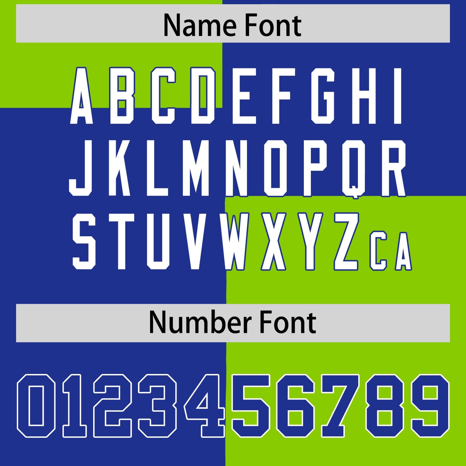 Custom Royal Neon Green Varsity Full-Snap Four Squares Color Block Letterman Hoodie Jacket