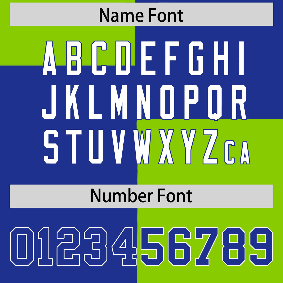 Custom Royal Neon Green Varsity Full-Snap Four Squares Color Block Letterman Hoodie Jacket