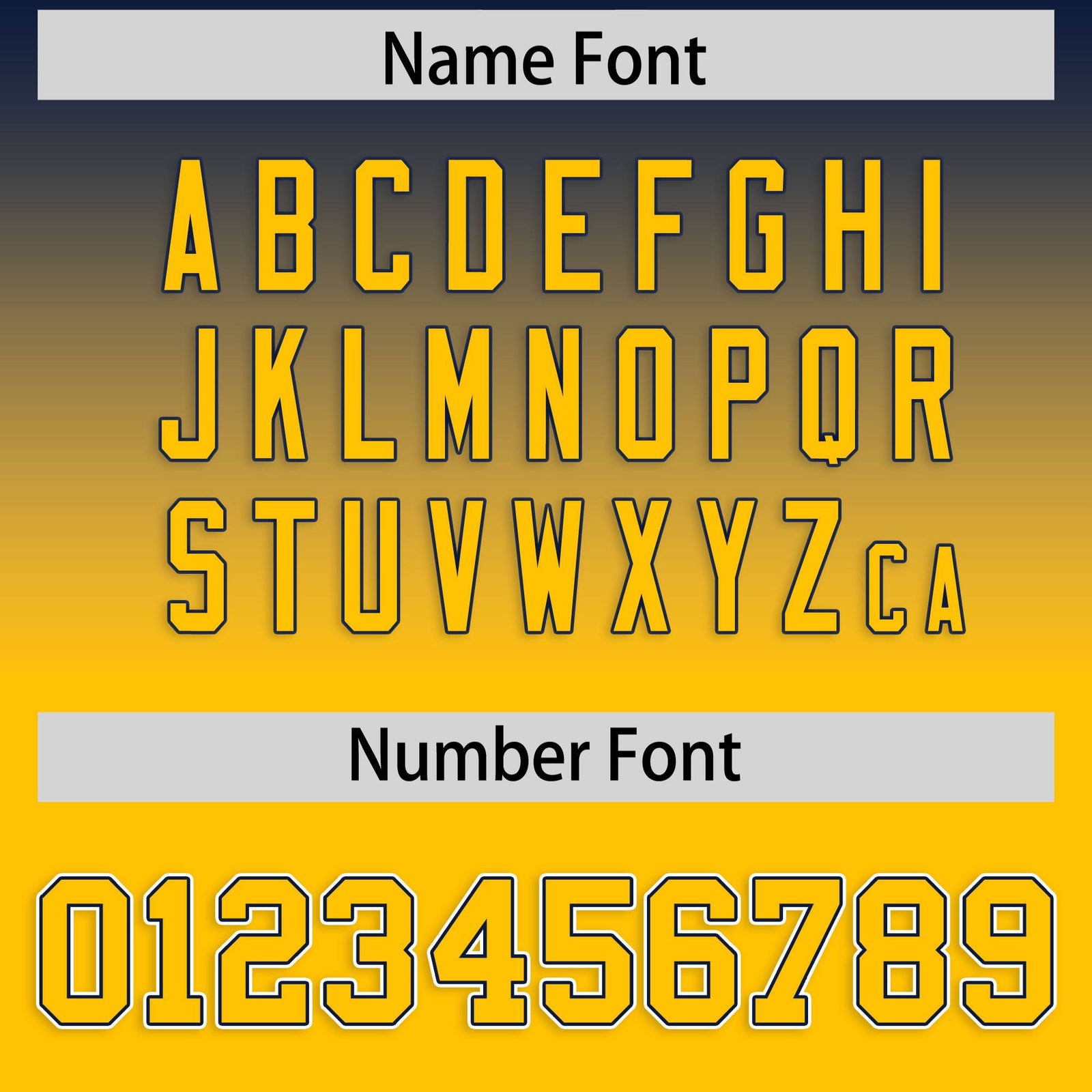 Custom Navy Yellow Varsity Full-Snap Letterman Gradient Hoodie Jacket