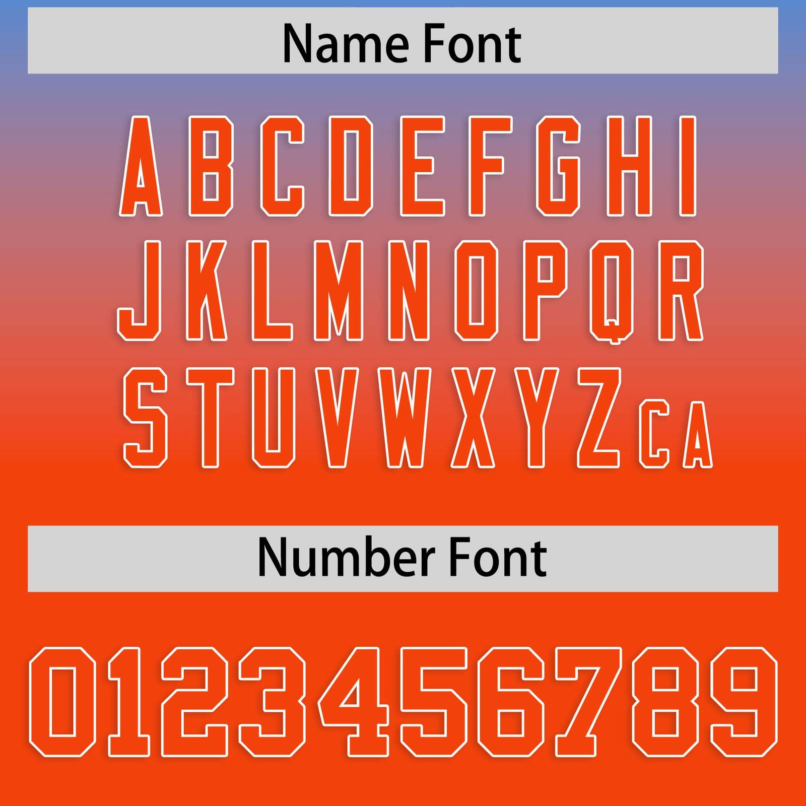 Custom Blue Orange Varsity Full-Snap Letterman Gradient Hoodie Jacket