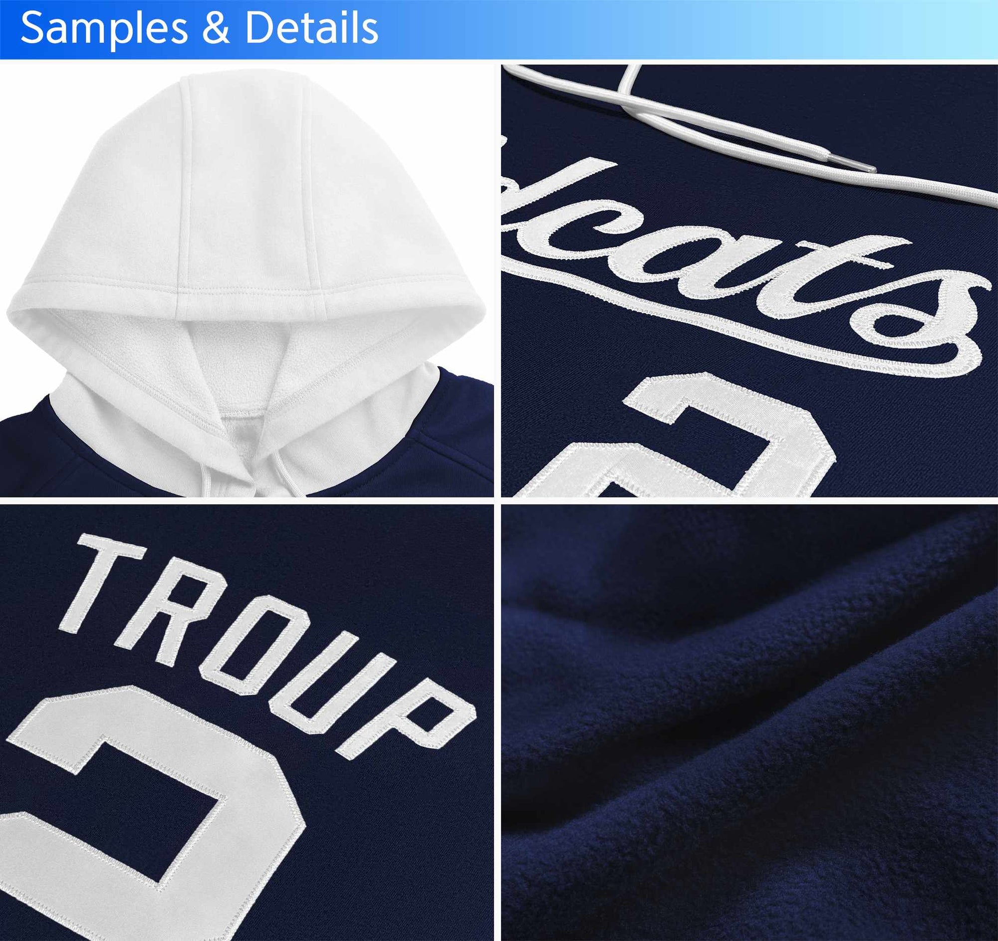 Custom White Graffiti Pattern Fashion Hoodie Athletic Pullover Sweatshirt